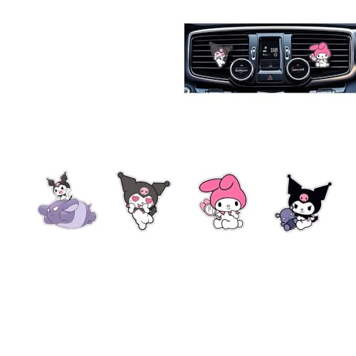 4 Pack Kitty Car Air Freshener Clips
