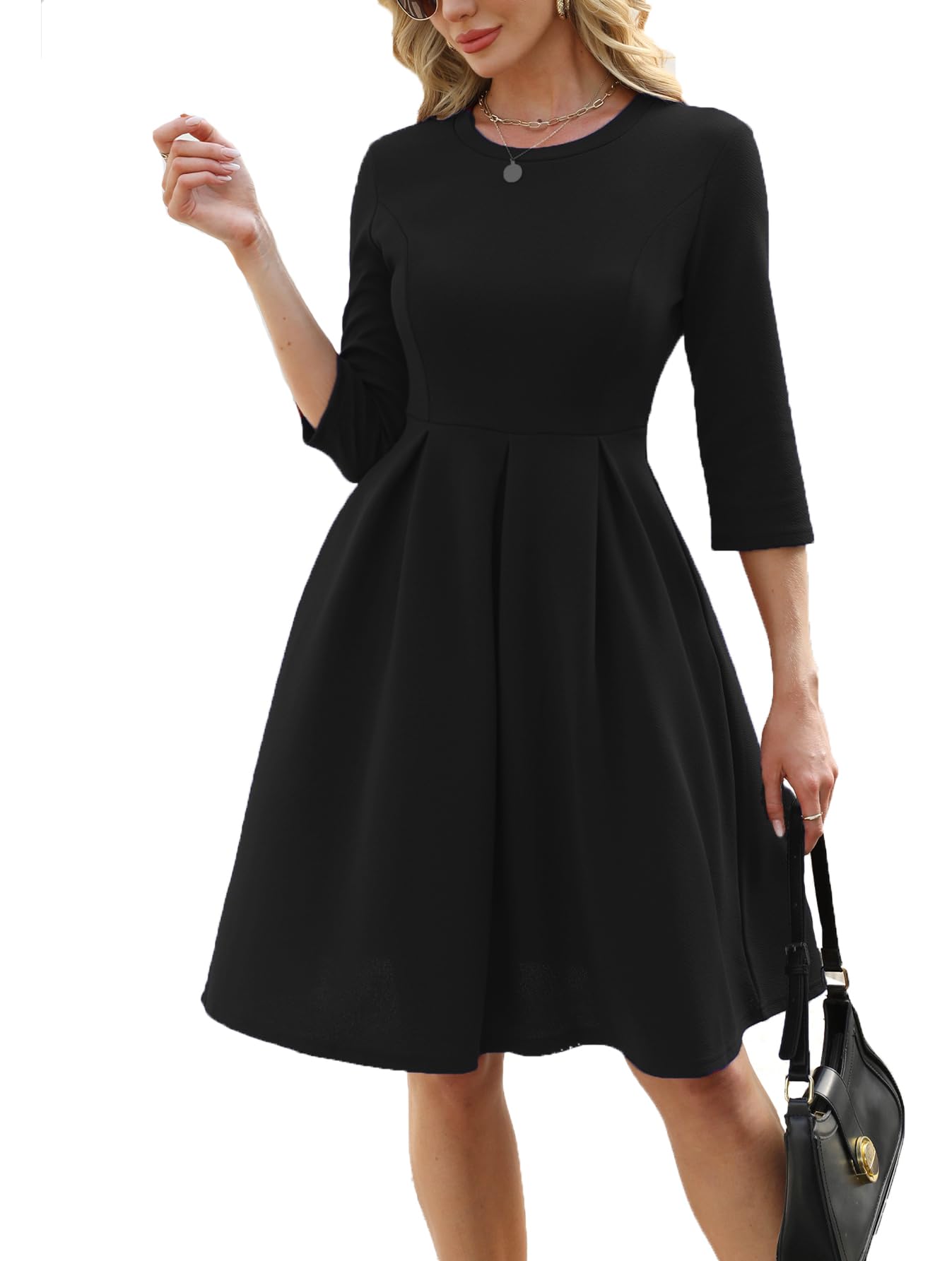 Oxiuly Women's Summer Dresses 2024 - Elegant Party, Church, Bridesmaid & Graduation Dress with Pockets (Style S253) | Perfect for Weddings, Formal Events & Special Occasions