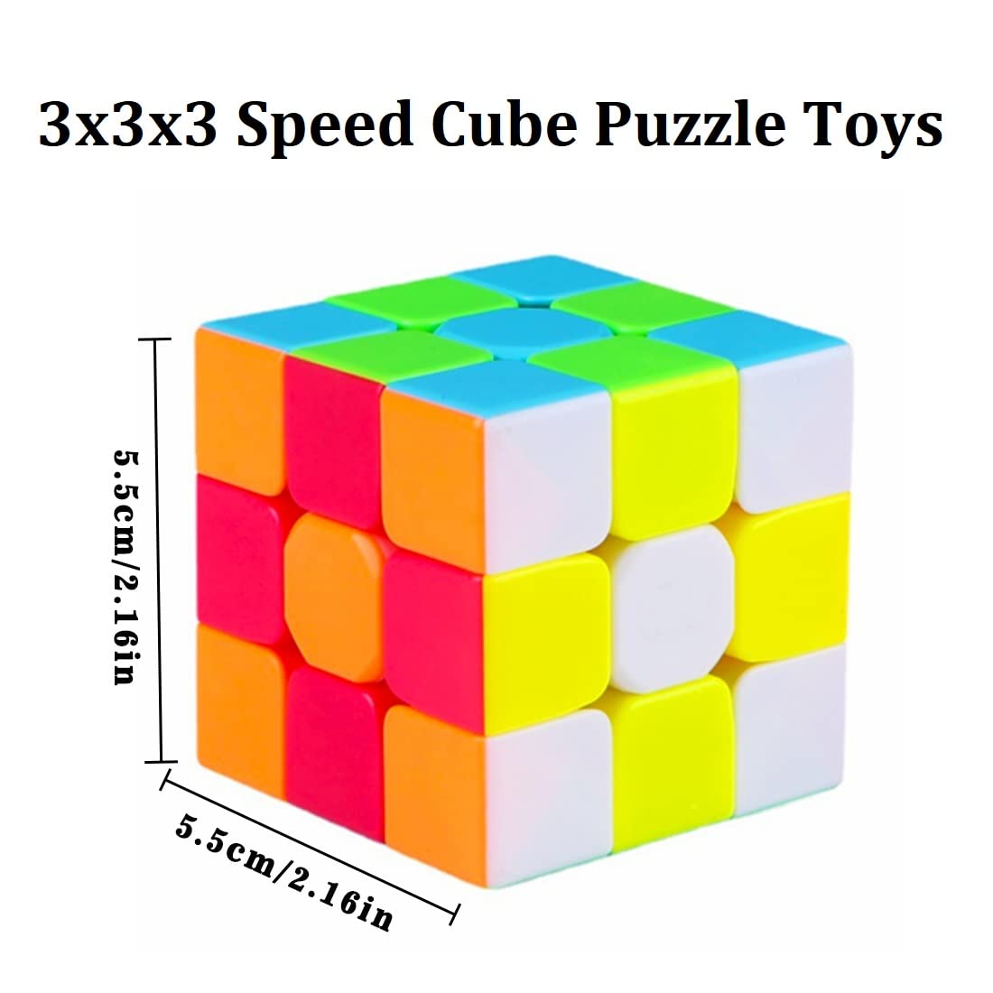 QY Toys 3x3 Speed Cube - Professional Smooth Fast Magic Cube Puzzle Game for Kids & Adults - Perfect Gift for Birthday, Christmas & STEM Learning