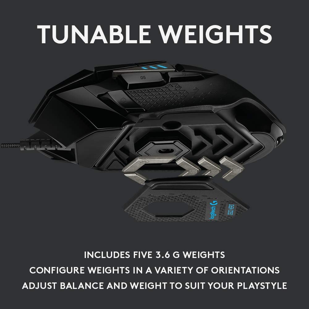 Logitech G935 Wireless Gaming Headset & G502 Hero Gaming Mouse Combo - Black | PC, PS4, Xbox, Nintendo Switch | Immersive Sound & Precision Control for Gaming & Streaming