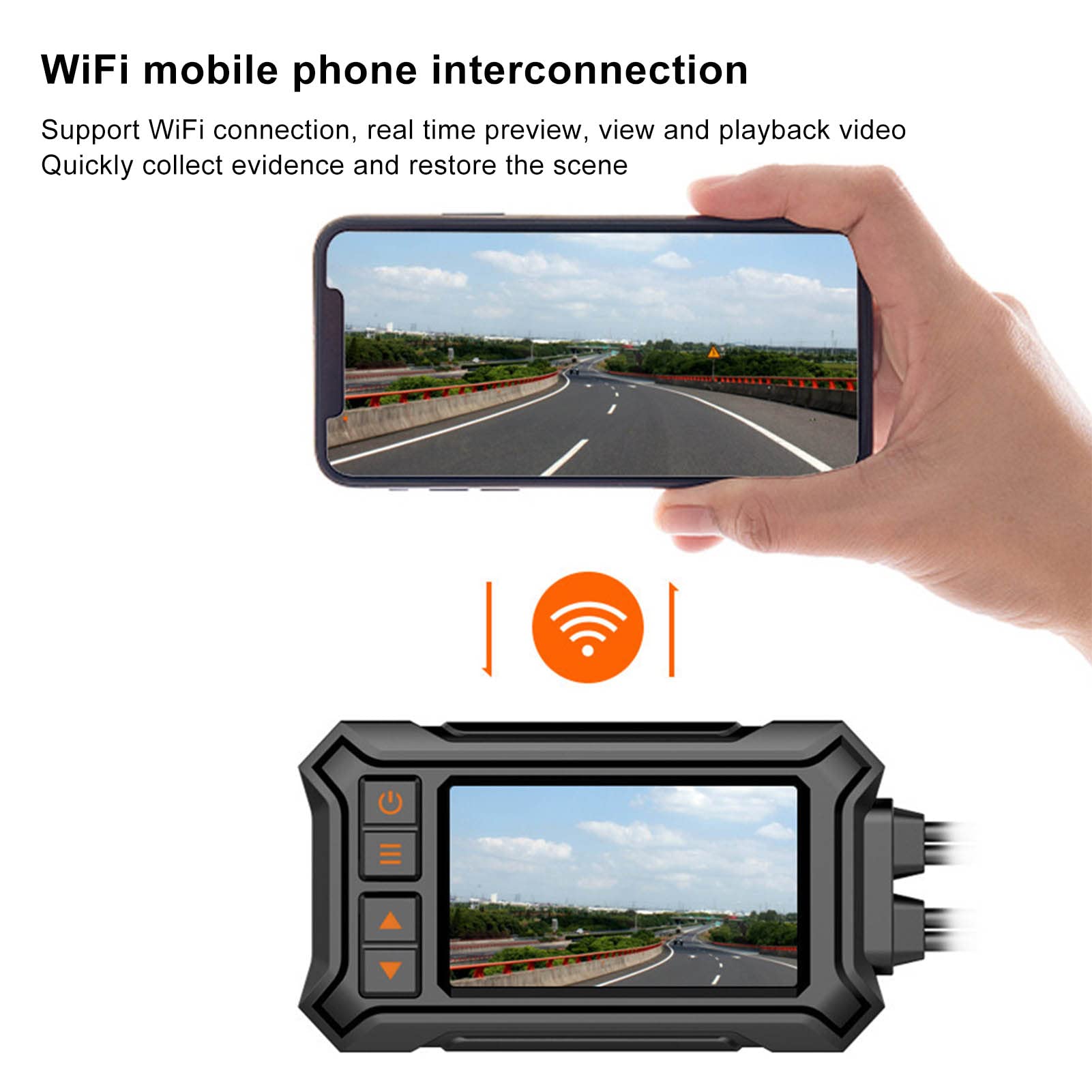Dual Lens 150° Motorcycle DVR - IP67 Waterproof ABS/Metal for Adventure Riding