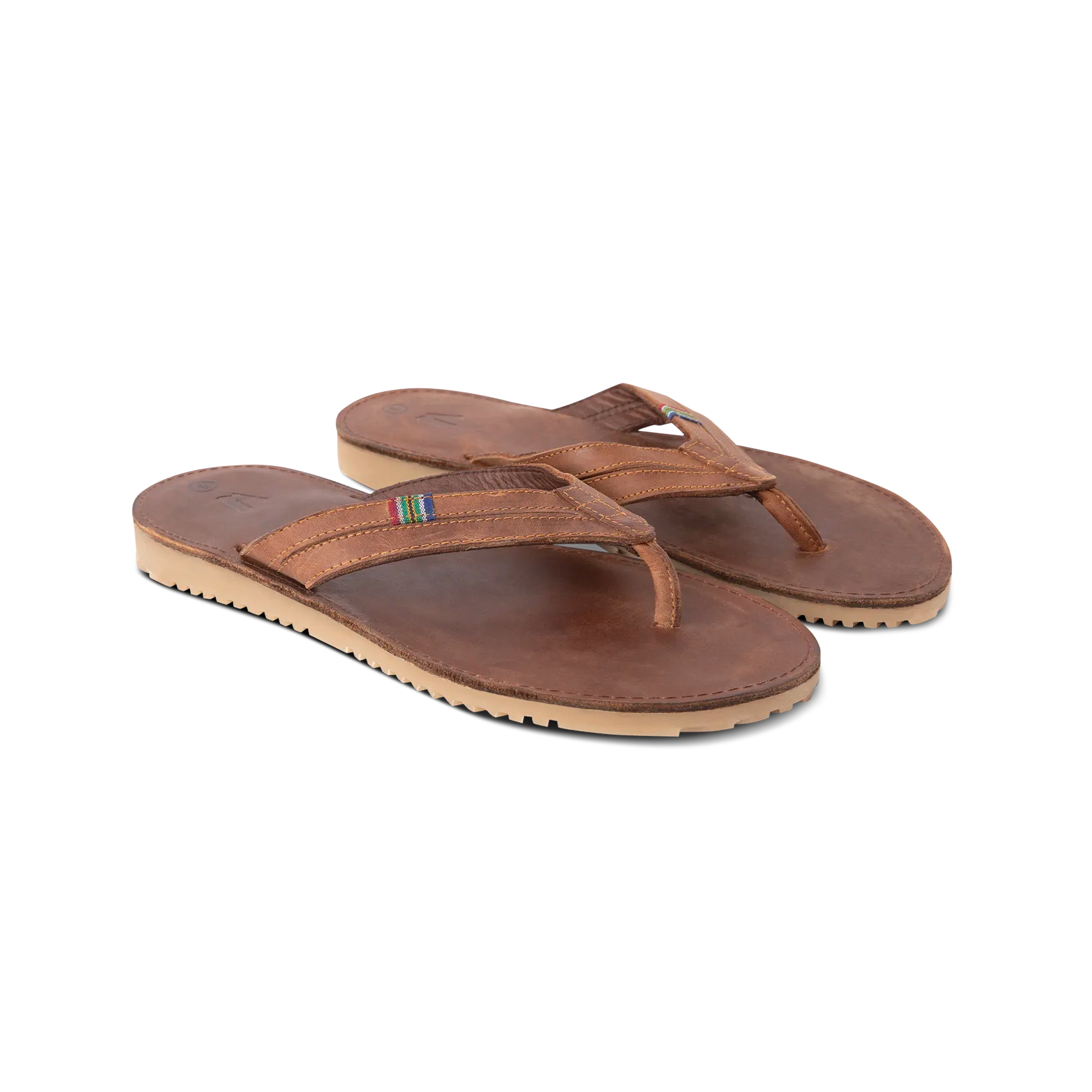 Men's Veldskoen Plakkie Sandals - Thick Strap Brown Leather Shoes for Outdoor Walking & Casual Wear