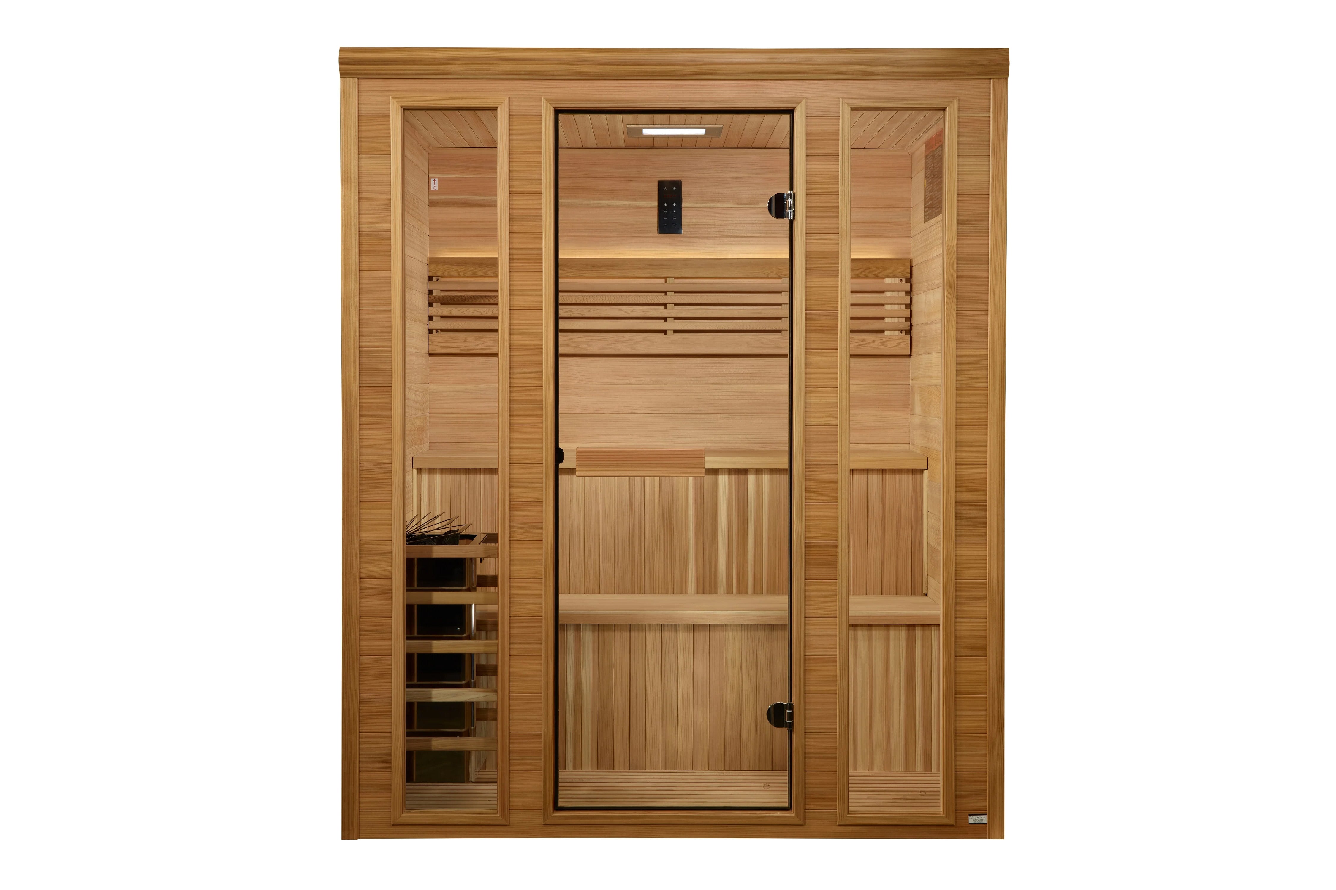 Golden Designs Engelberg 6-Person Traditional Steam Sauna - 2025 Model with Pacific Clear Cedar - Perfect for Home Spa, Relaxation & Detox