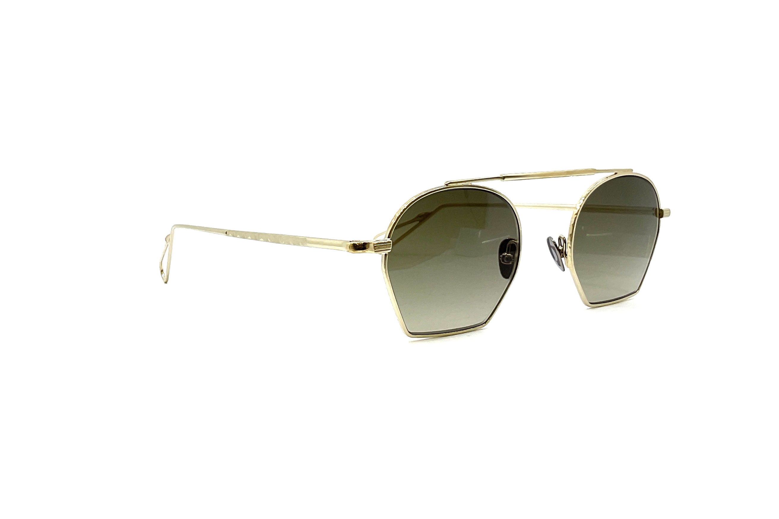 Ahlem Chaillot Sunglasses - Grey Gold Brushed Frame Luxury Designer Shades for Women | Perfect for Beach, Driving & Fashion Outfits