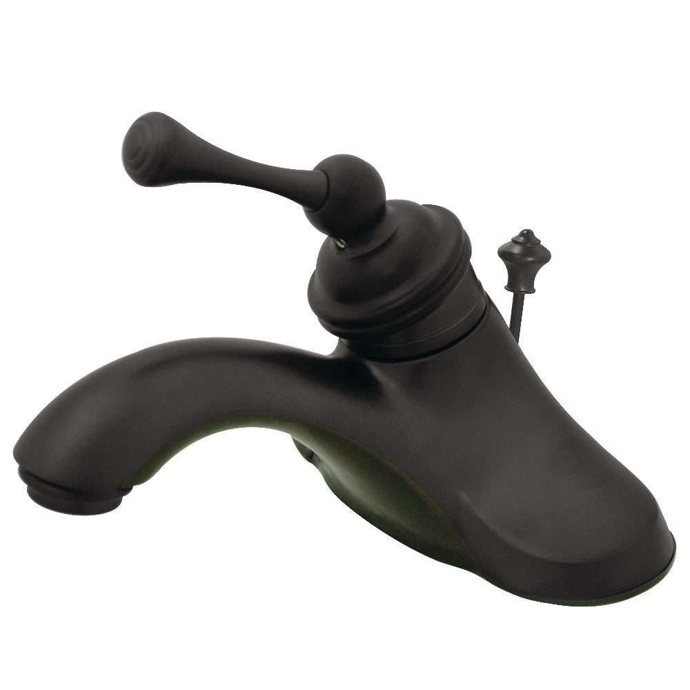 Kingston Brass KB3549BL 4-Inch Centerset Bathroom Faucet - Modern Matte Black Finish for Vanity Sinks, Perfect for Bathroom Remodeling and Home Upgrades