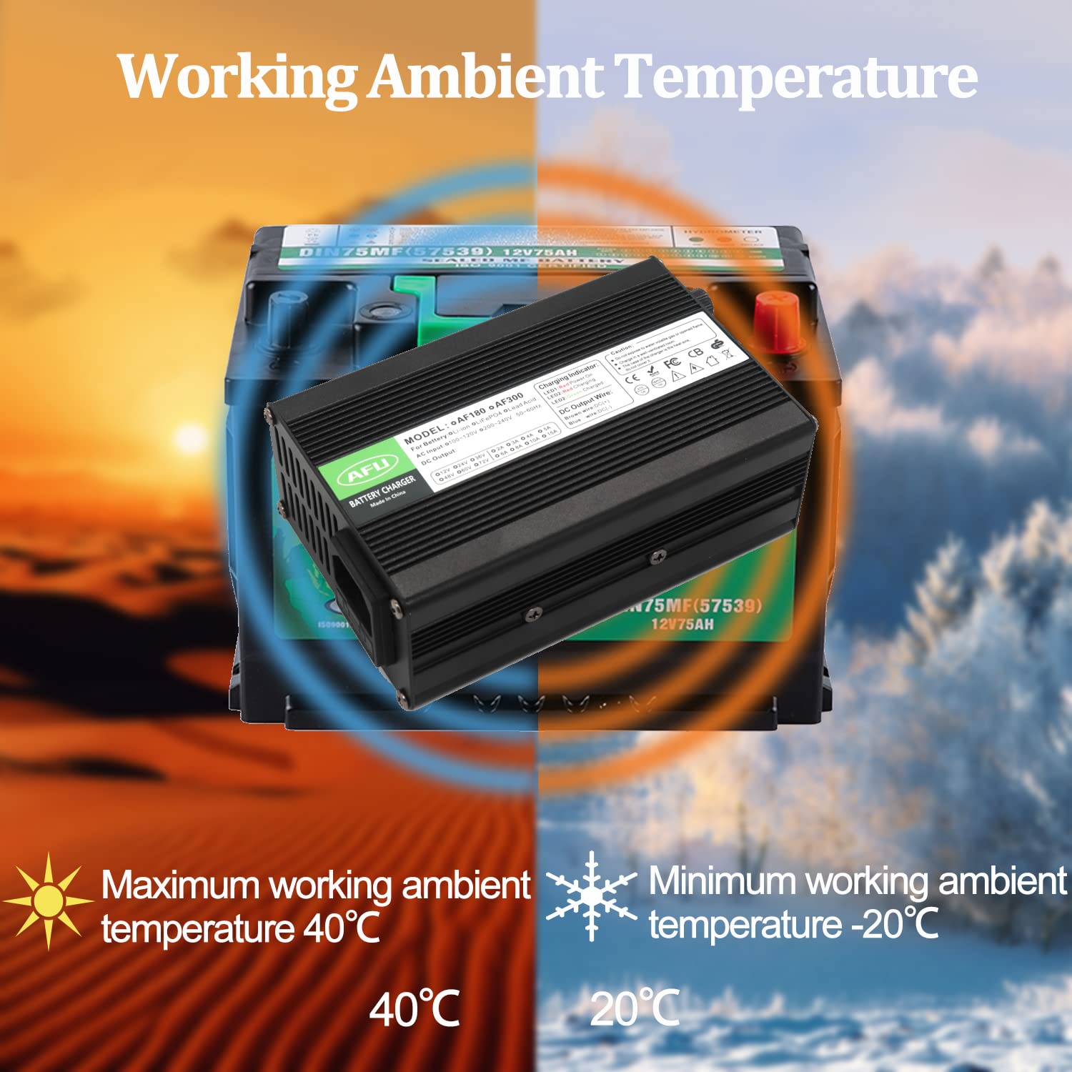 50.4V 5A Smart Charger for 12S 44.4V Li-ion/Lipo/LiMn2O4/LiCoO2 Batteries - Aluminum Case with Cooling Fan & 3-Pin XLR Plug | Perfect for RC Cars, Drones, and Electric Scooters