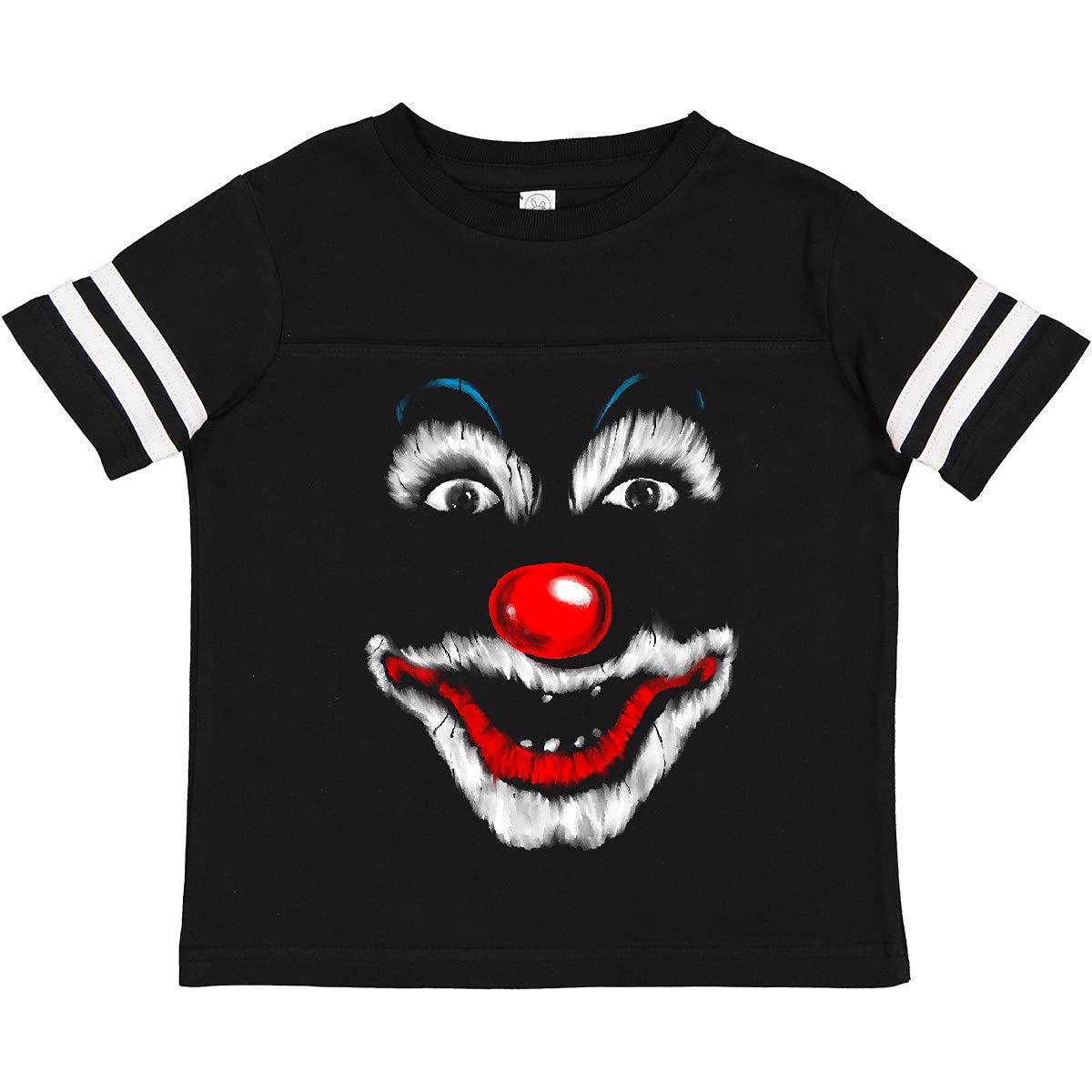 Scary Clown with Toothless Big Smile Toddler T-Shirt - Funny Halloween Costume for Kids | Perfect for Trick-or-Treating & Costume Parties