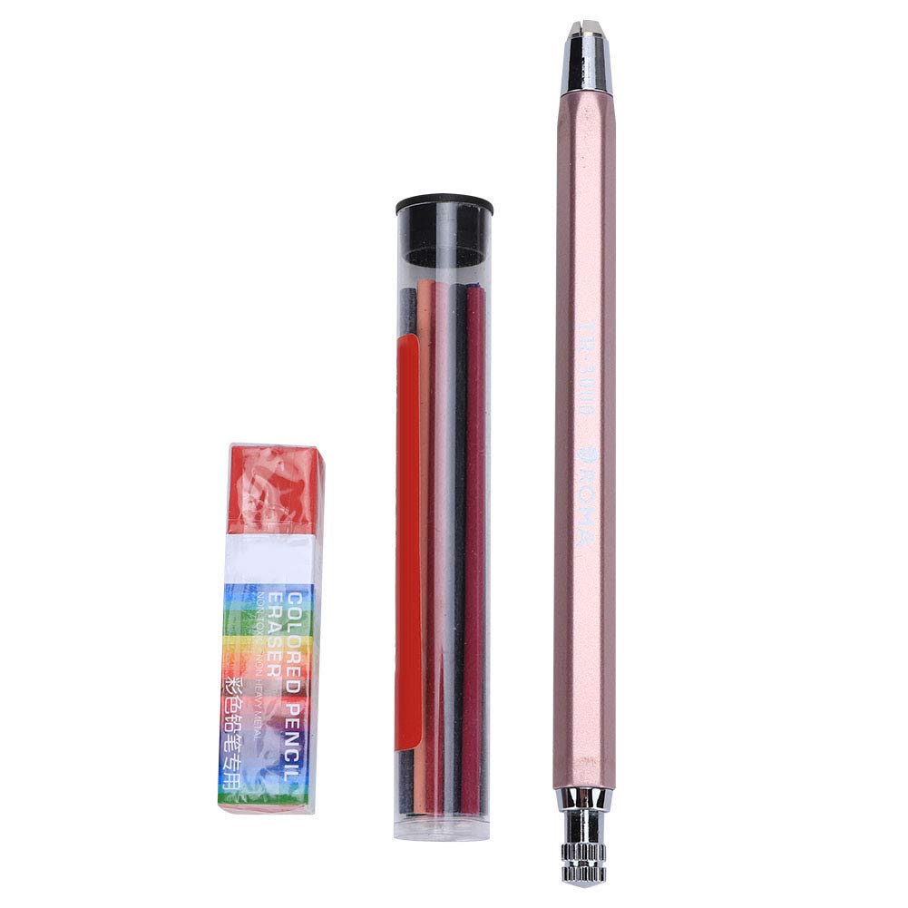 3.0mm Erasable Colored Mechanical Pencil Set with Eraser & Refill Leads - Perfect for Drafting, Writing, Crafting, Art Sketching, School Projects & Office Work