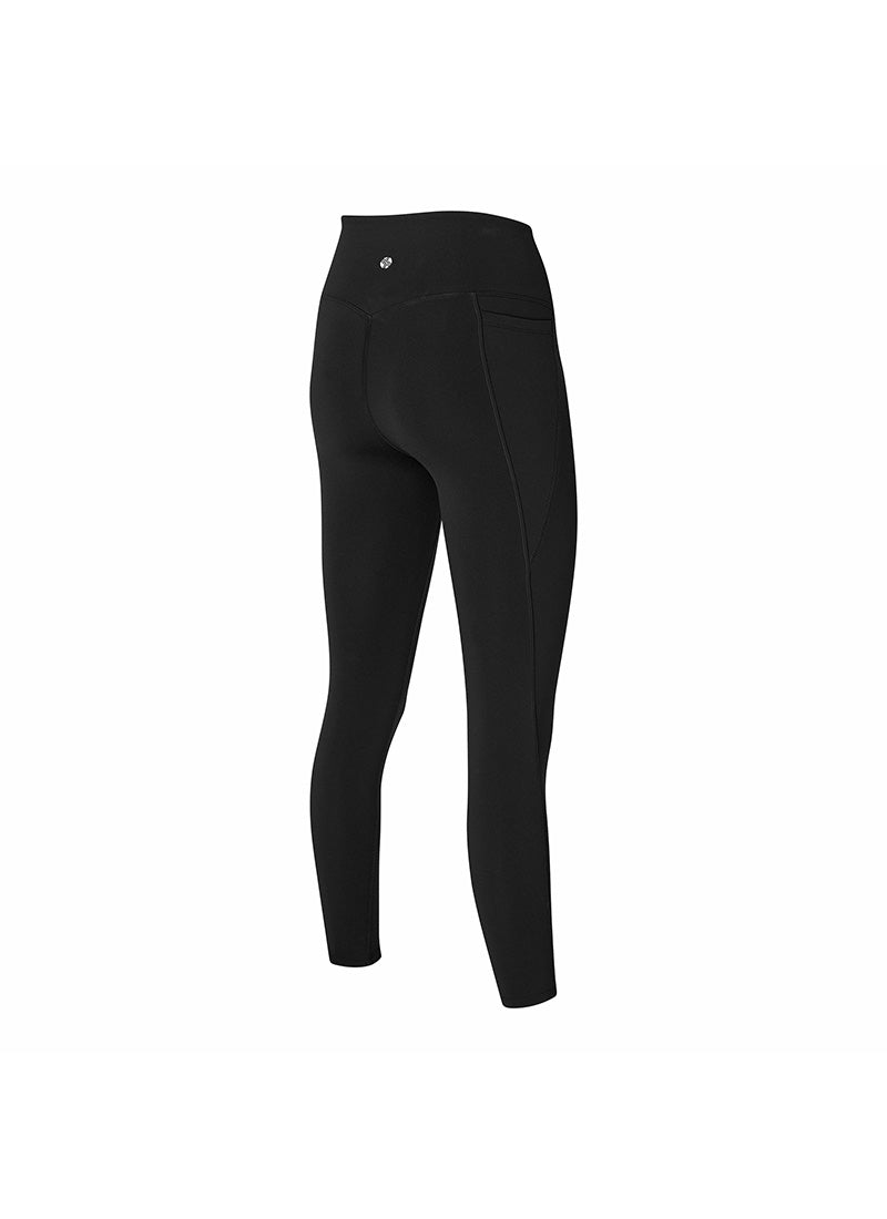 RX Black Label Signature 360N Warm Pocket Leggings for Women - High Waisted Thermal Yoga Pants with Side Pockets - Perfect for Winter Workouts, Running, and Lounge Wear