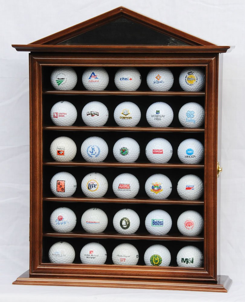 30 Golf Ball Display Case - Wall Rack for Collector's Showcase