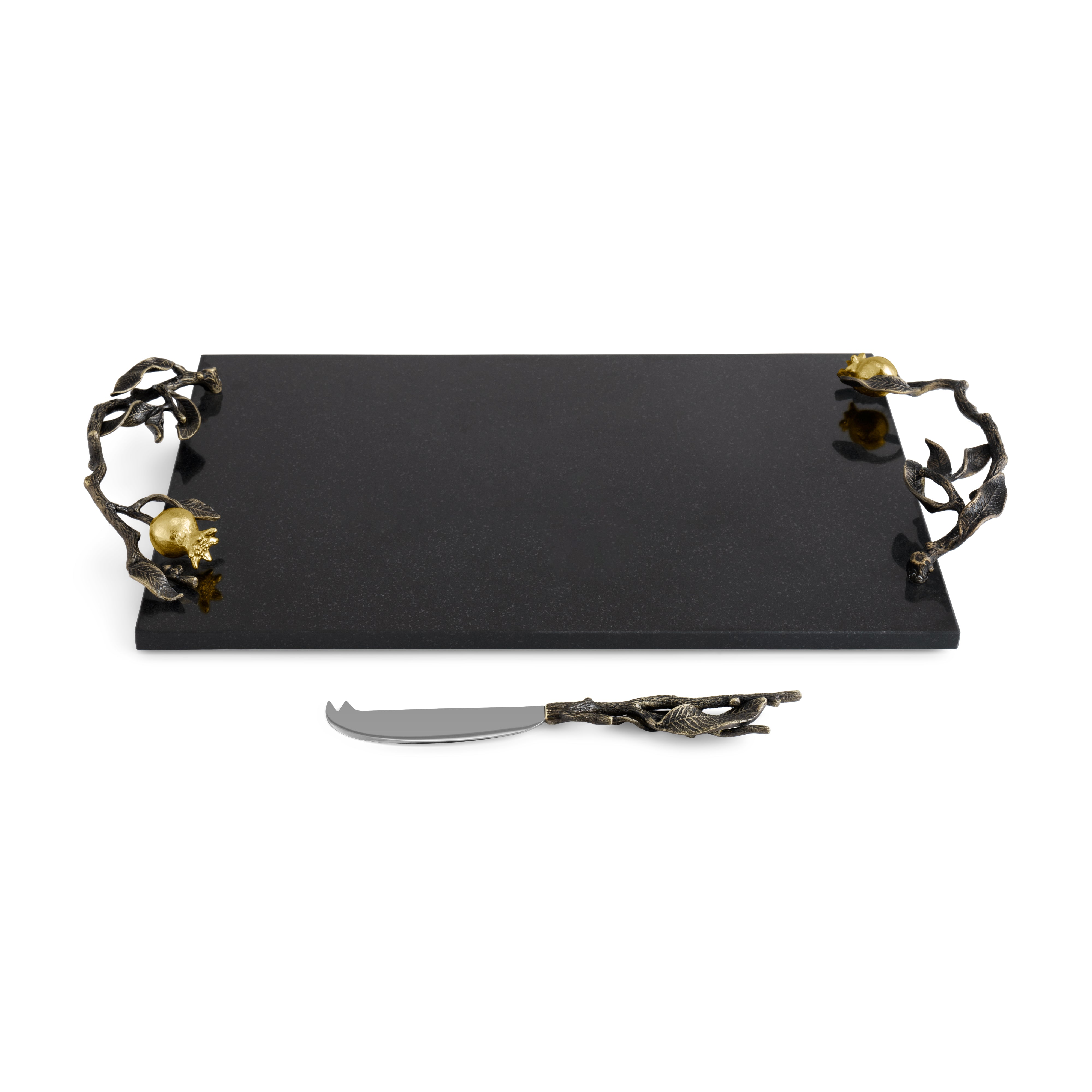 Premium Pomegranate Wood Cheese Board Set with Stainless Steel Knife - Perfect for Charcuterie, Wine Pairing & Entertaining