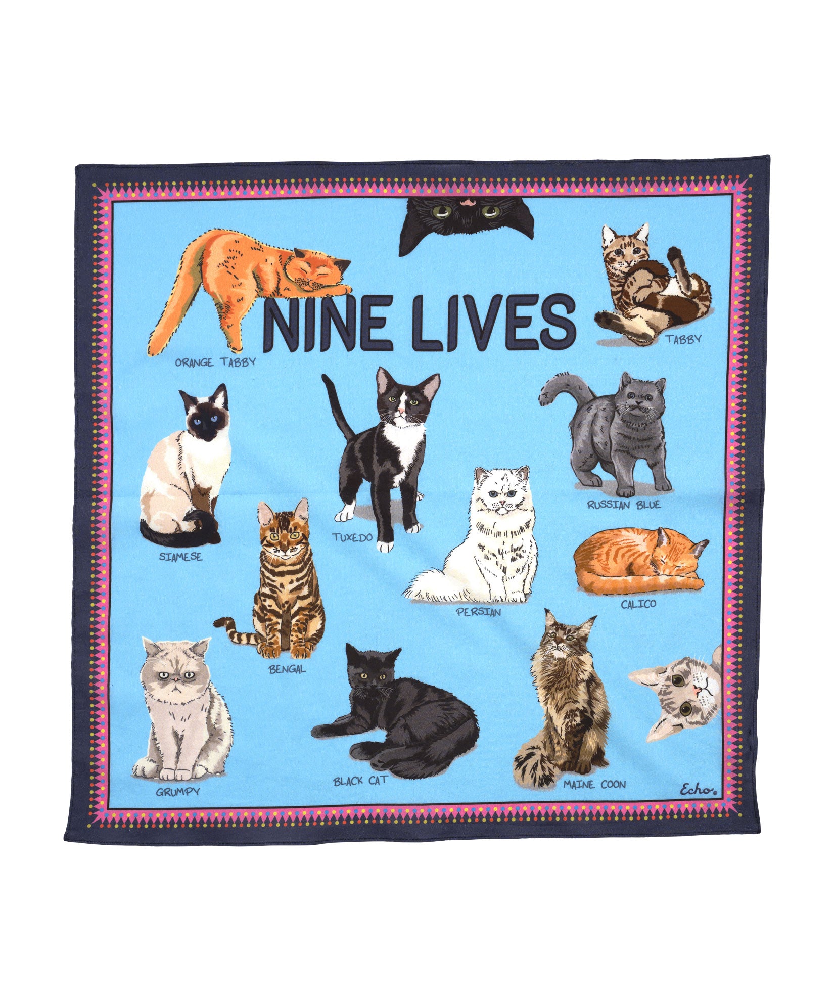 Nine Lives Cotton Bandana for Dogs - Soft & Breathable Pet Bandana - Adjustable Neck Wrap for Small & Large Dogs - Perfect for Grooming, Photos & Outdoor Adventures