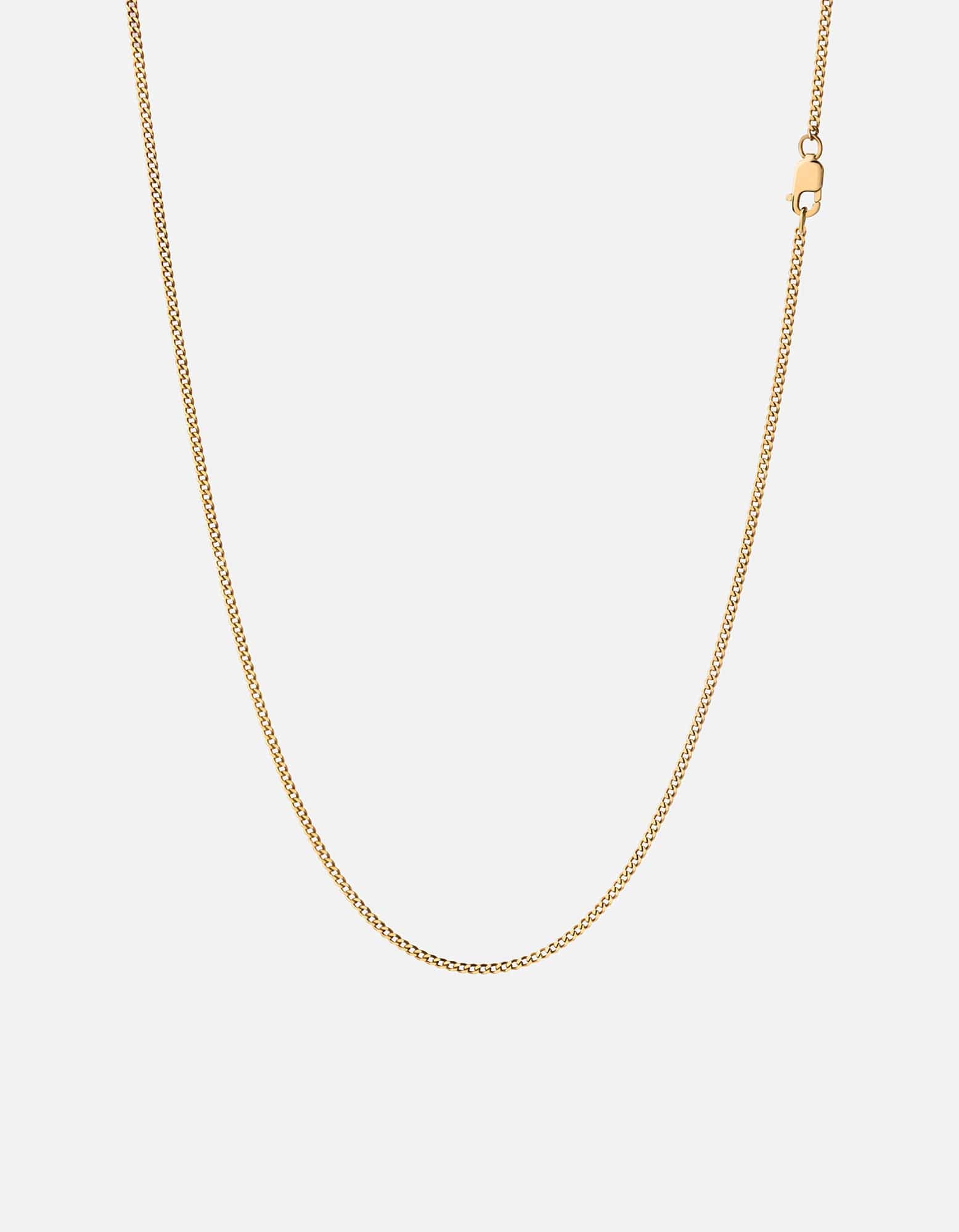 2mm Cuban Chain Necklace 14K Gold Vermeil for Men & Women - Dainty Layering Jewelry for Everyday Wear, Gifts & Special Occasions