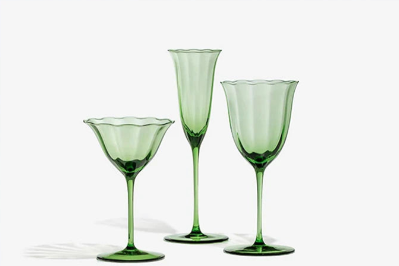 Premium Olive Grove Wine Glass Set - Elegant Stemware for Red, White & Sparkling Wine - Perfect for Dinner Parties, Weddings & Home Entertaining