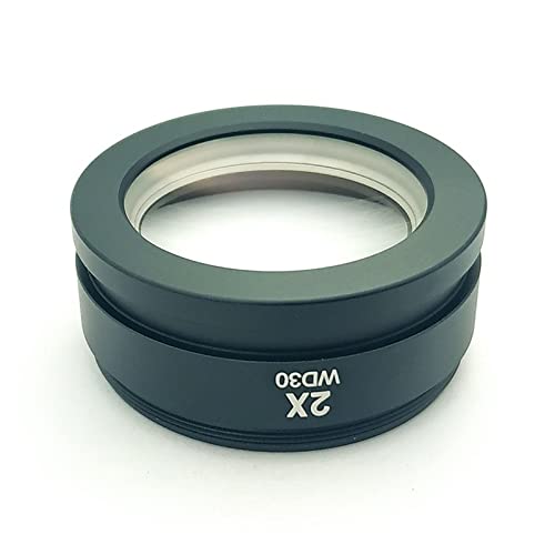 2X Auxiliary Objective Barlow Lens with M48*0.75 Thread - Microscope Accessories Kit for Stereo Microscopes | Perfect for Microscope Slides & Scientific Research