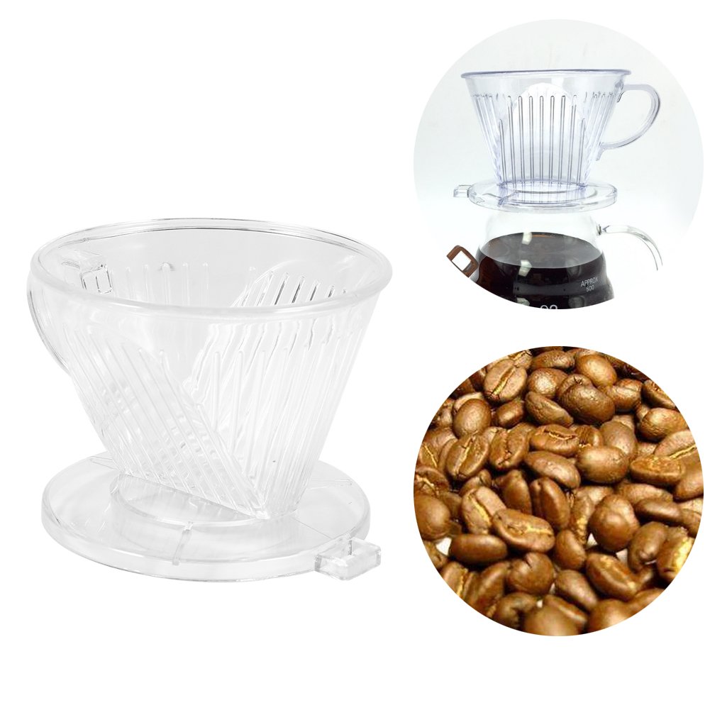 MAGT Transparent Resin Coffee Filter - Reusable & Paperless Plastic Coffee Dripper for Perfect Brewing | Ideal for Pour Over, Cold Brew & French Press Coffee Makers