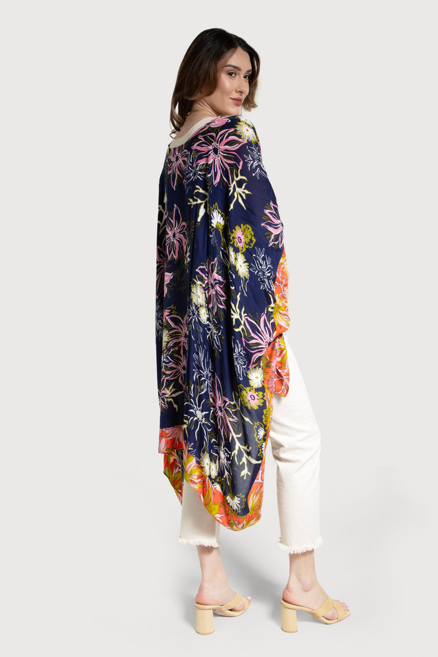 Vibrant Floral Kimono Robe for Women - Lightweight Summer Cover Up - Perfect for Beach, Pool, and Lounge Wear