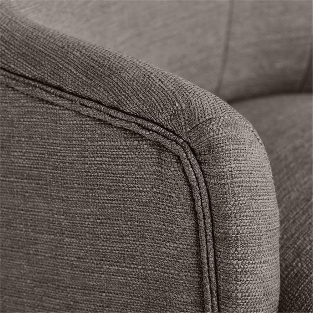 Home Square 2-Piece Soft Fabric Office Chair Set - Medium Gray - Ergonomic Desk Chairs for Home Office, Study Room & Workspace