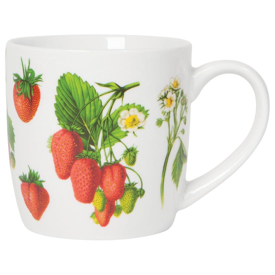 Now Designs Vintage Strawberries Ceramic Coffee Mug 12 oz - Perfect for Hot Drinks, Office Use & Gift Giving