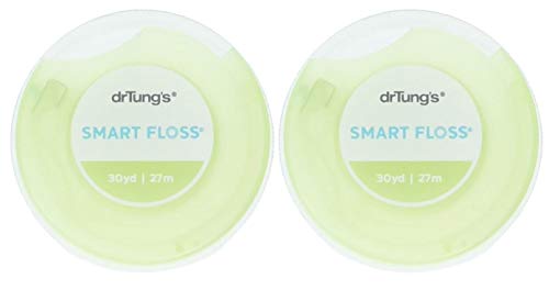 Dr. Tung's Smart Floss - 30 Yards Natural Cardamom Flavor Dental Floss (Colors May Vary, 2 Pack) | Gentle & Effective Teeth Cleaning for Braces, Bridges & Tight Gaps | Perfect for Travel & Daily Oral Care