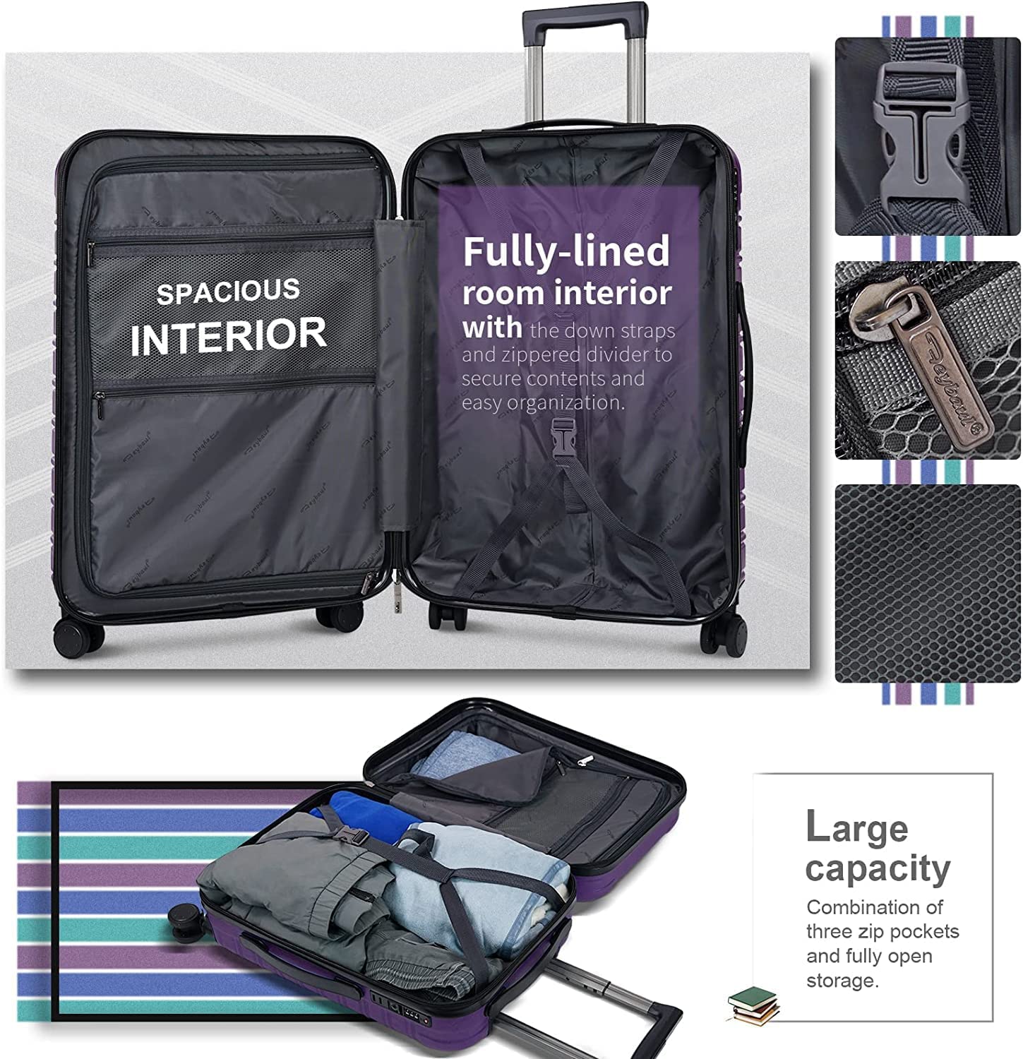2-Piece Lightweight Hardshell Spinner Luggage Set - 14