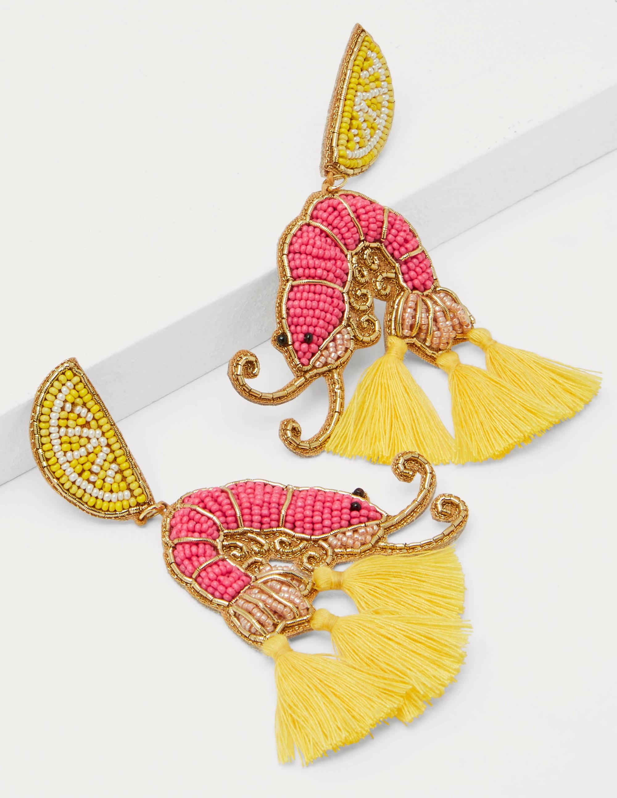 Exquisite Beaded Prawn Earrings - Handmade Boho Jewelry for Women - Perfect for Parties, Weddings & Everyday Wear