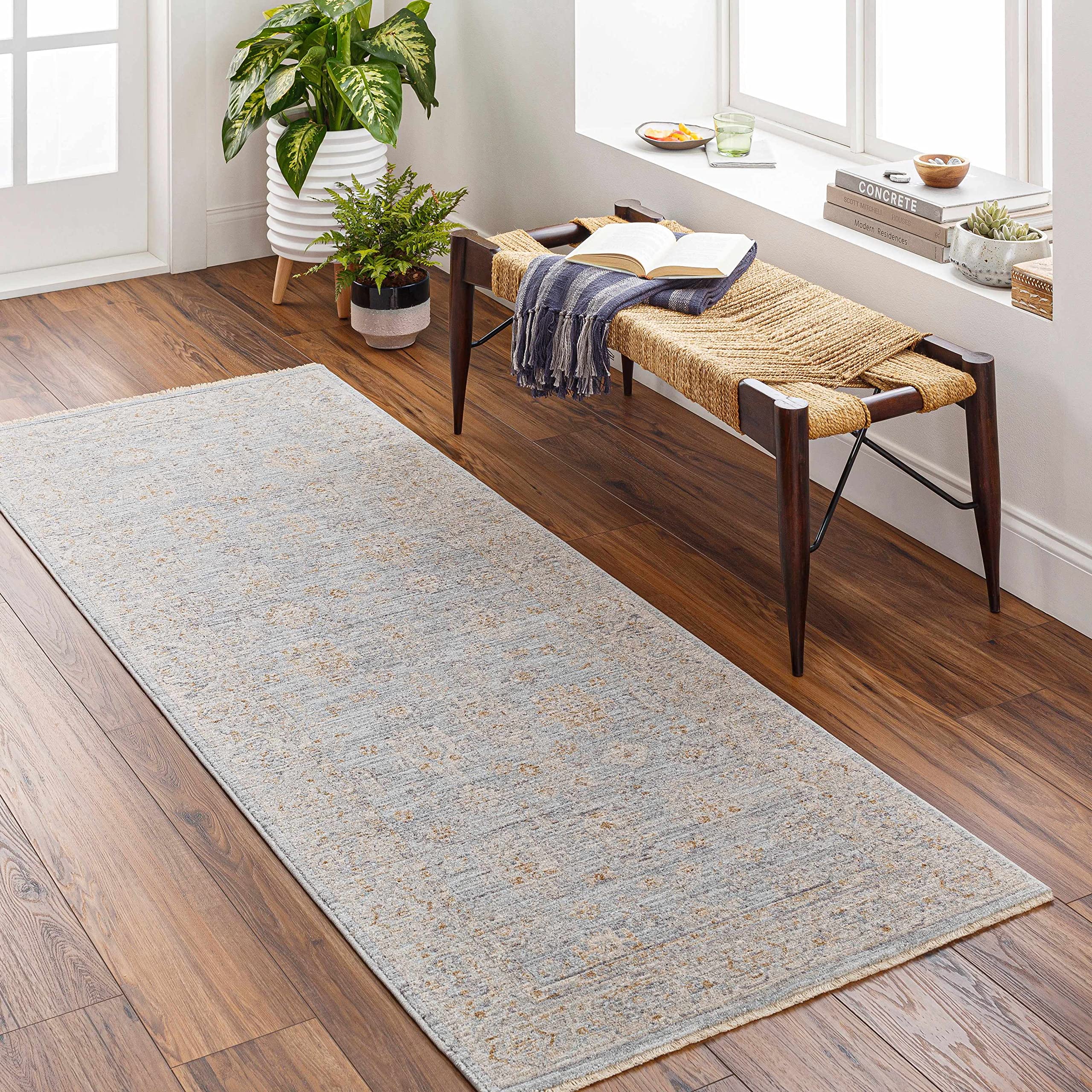 Hauteloom Meer Hallway and Kitchen Runner Rug - Gray & Green - 2'7