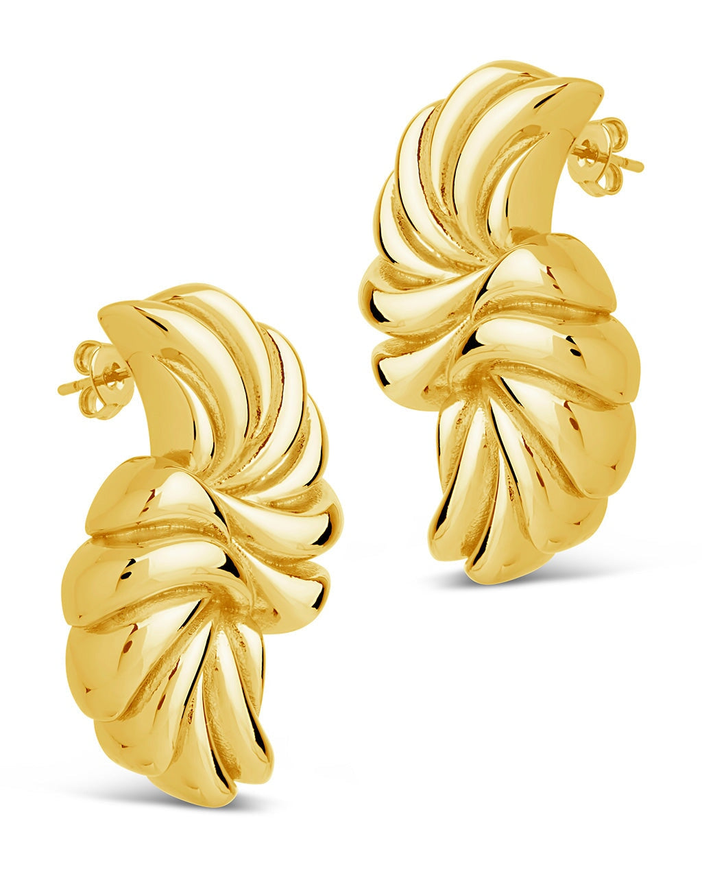 Twisted Croissant Stud Earrings - Dainty French Pastry Inspired Jewelry for Women | Perfect for Everyday Wear, Date Nights & Gift Giving