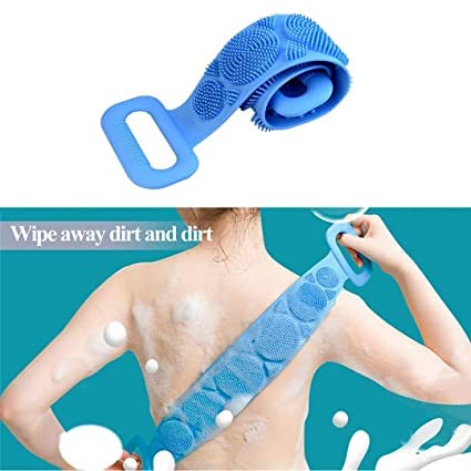 Kawna BHAWNA CVF Silicone Body Scrubber & Exfoliating Bath Belt - Gentle Skin Cleansing for Men, Women & Kids (Multicolor) - Perfect for Shower, Spa & Daily Skincare Routine