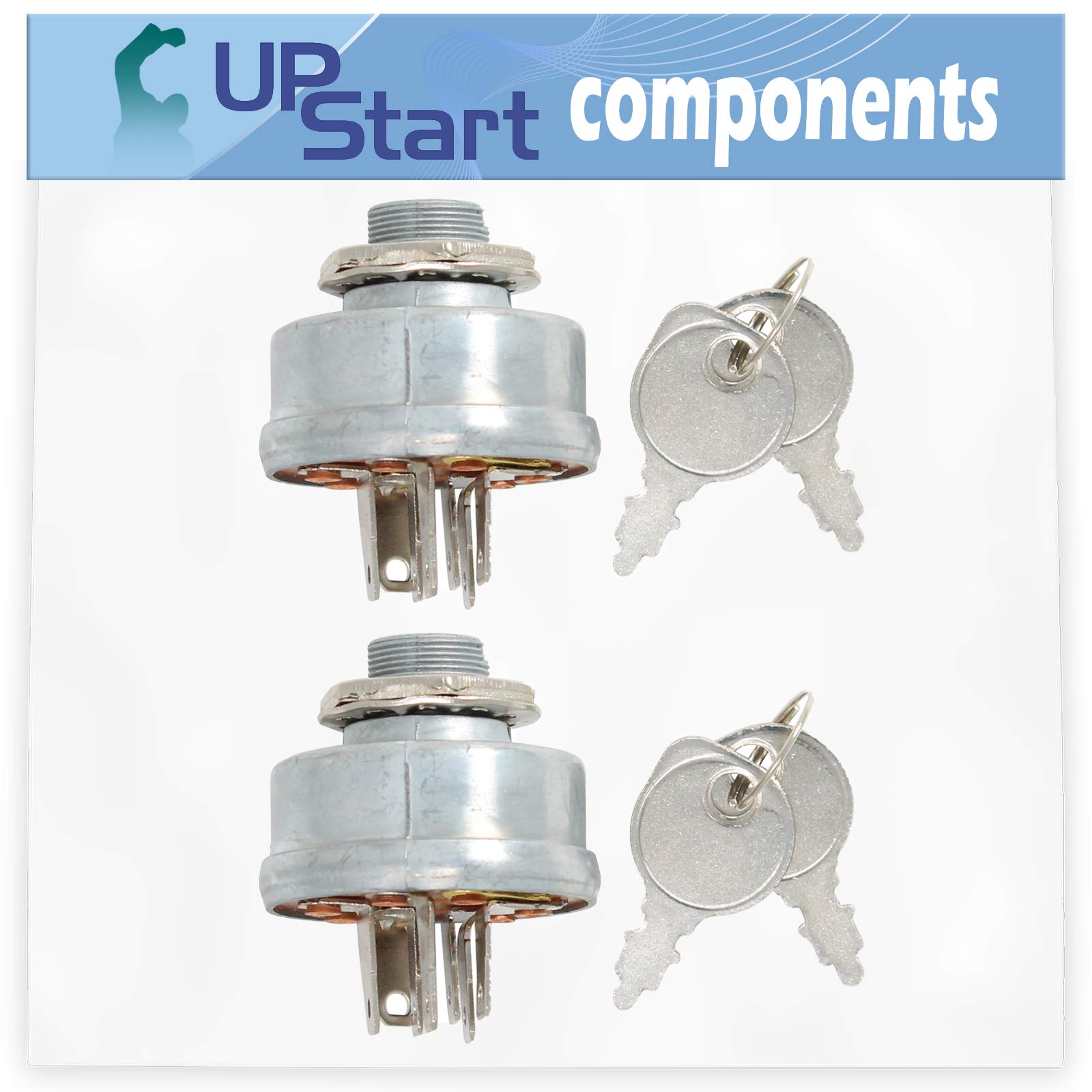 UpStart Components 2-Pack 140301 Ignition Switch Replacement for MTD Z-180 (53AC235M190) Lawn Tractor - Compatible with 532140301 Starter Key Switch - Perfect for Lawn Mower Repair & Maintenance