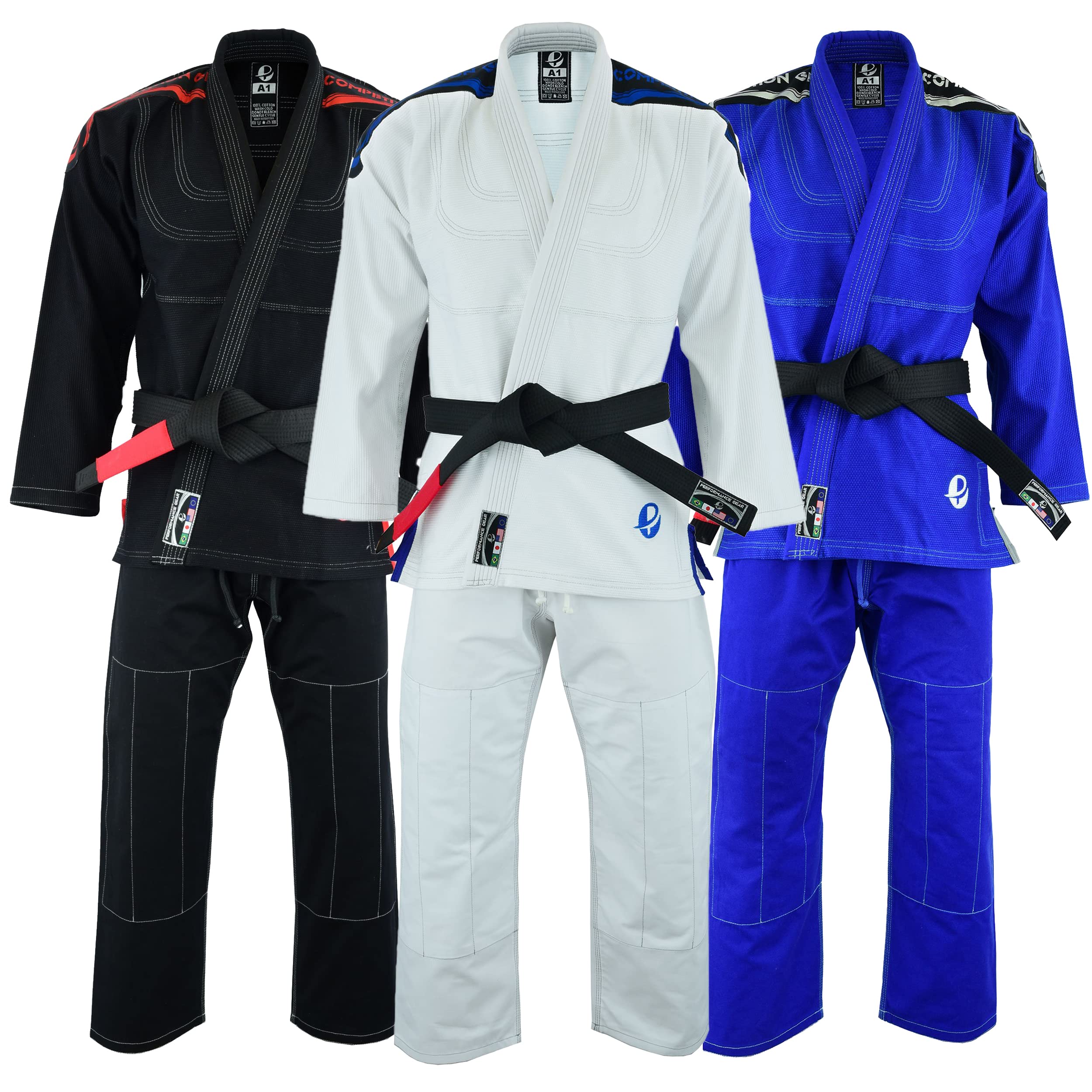 Premium Competition Brazilian Jiu-Jitsu Kimono Gi - Unisex Uniform for Kids & Adults (Black, A-4 Size) - Perfect for BJJ Training, Tournaments and Martial Arts Practice