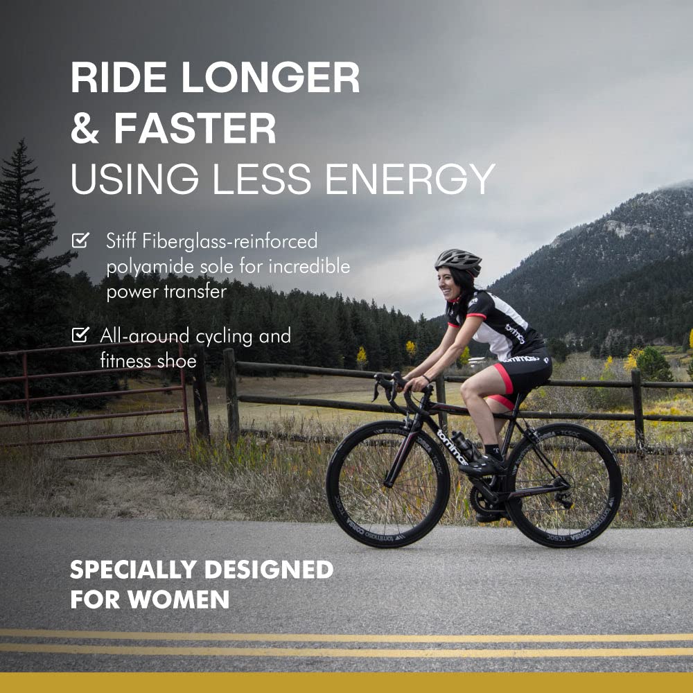 Tommaso Pista Women's Cycling Shoes - Peloton & Indoor Spin Bike Shoes - SPD & Delta Cleat Compatible - Comfortable & Breathable for Indoor Cycling, Spinning Classes & Peloton Workouts