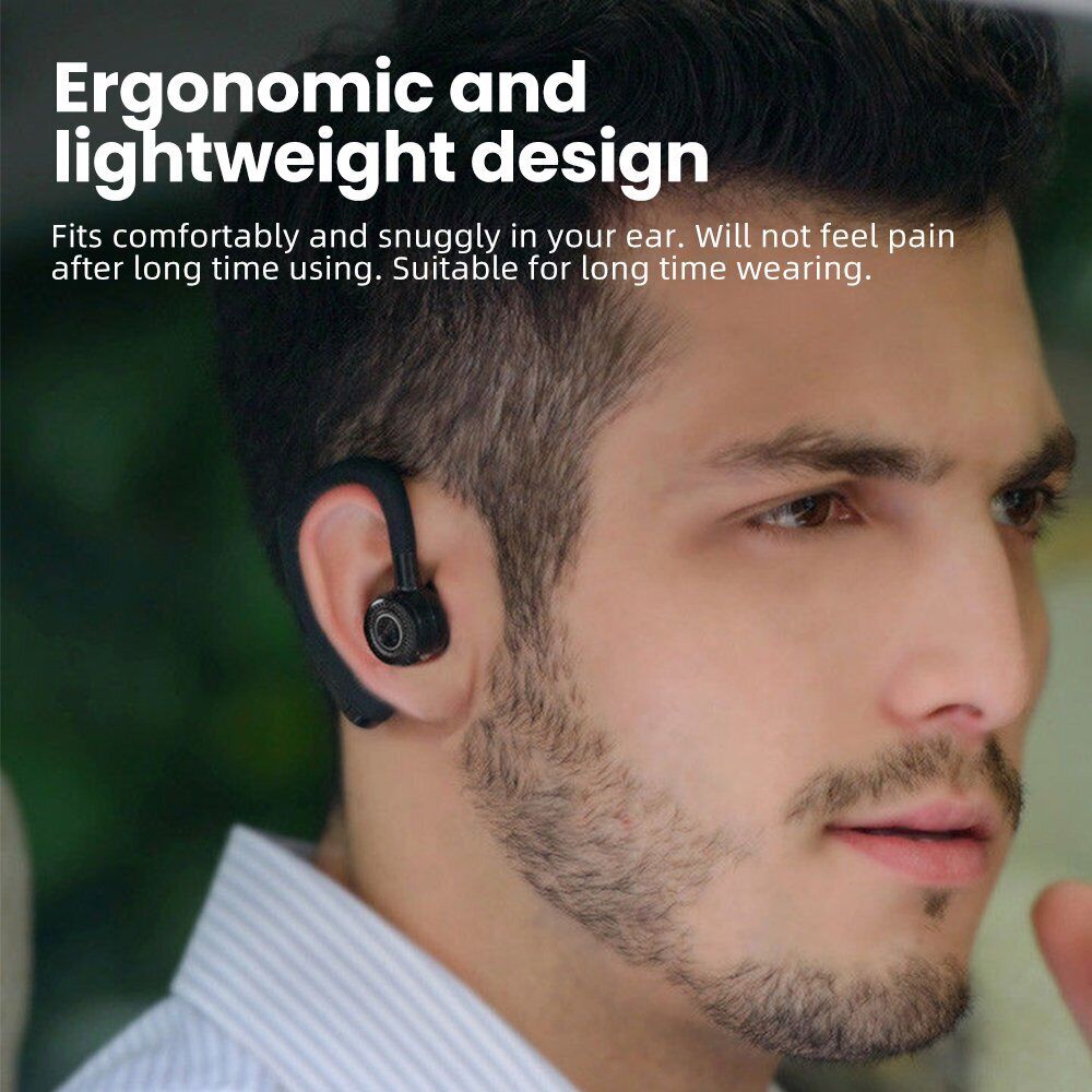 Mpow Wireless Bluetooth Headphones with Ear Hook - Hands-Free Calling, Sports & Driving Headset for iPhone & Android - Secure Fit for Running, Gym, Workout & Commuting
