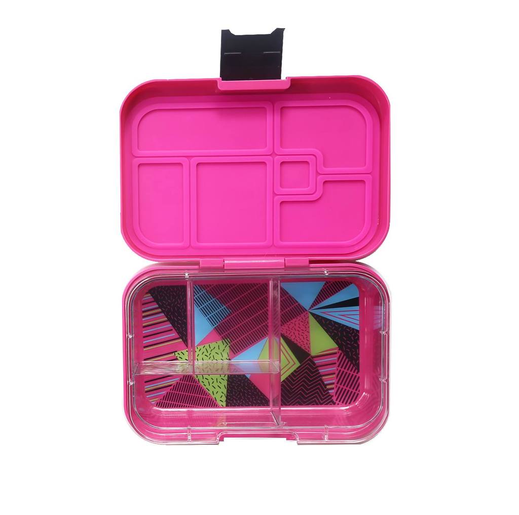 Munchbox Mega 4 Insulated Lunch Box - Fuchsia Tint | Leak-Proof Food Container for School, Work & Picnics | BPA-Free Meal Prep Bag for Kids & Adults