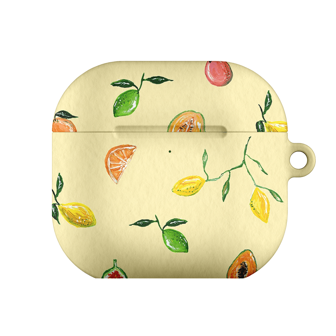 Golden Fruit AirPods Case - Cute Protective Cover for AirPods 1/2/3 & Pro - Durable Shockproof Silicone Case with Keychain - Perfect for Travel, Workout & Daily Use