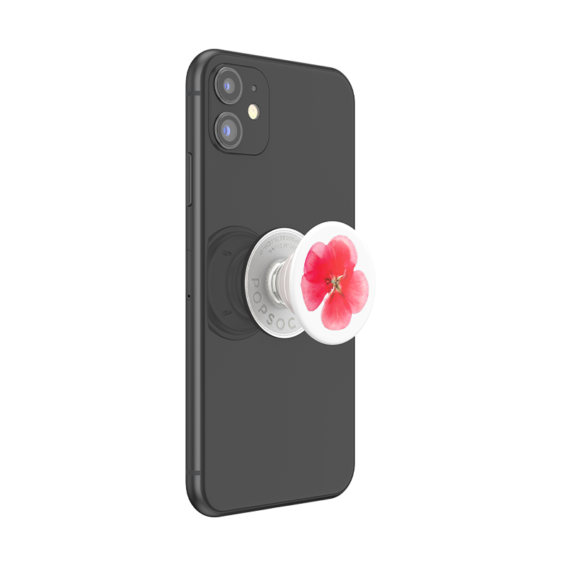Red Flower PopPlant PopGrip - Swappable Phone Grip & Stand for iPhone, Samsung & Smartphones | Perfect for Selfies, Video Calls & Hands-Free Use