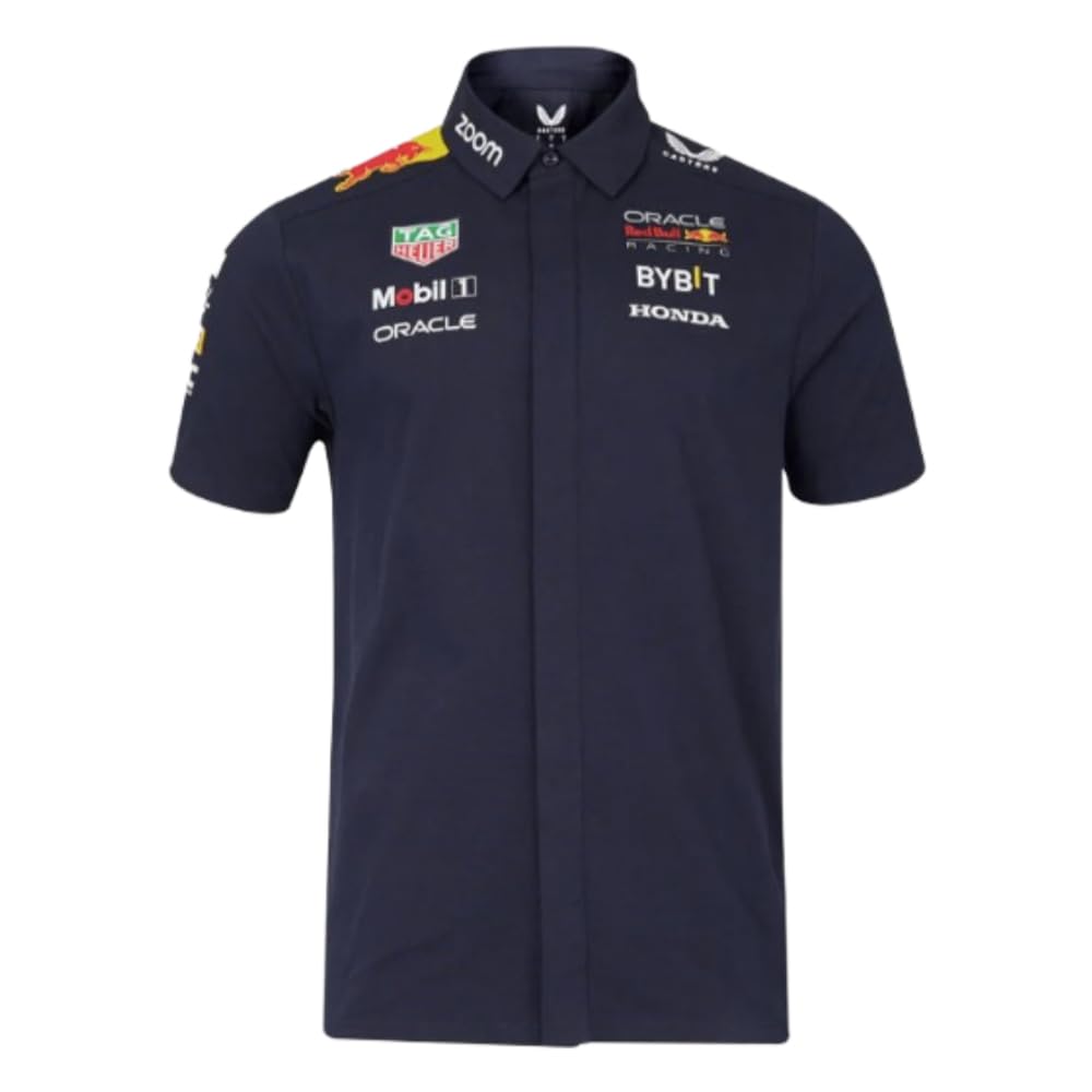 Red Bull Racing F1 2024 Official Team Polo Shirt for Men - Performance Golf & Casual Wear - Perfect for Race Day, Office & Outdoor Activities