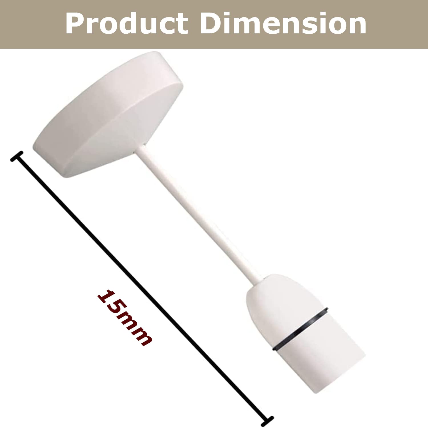 6 Inch White Ceiling Pendant Light Fixture with Lampholder - Flexible Cable Lighting Kit for Dining Room, Kitchen Island, Bedroom & Living Room Decoration