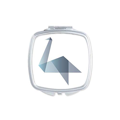 DIYthinker Origami Abstract Duck Geometric Mirror - Portable Compact Double Sided Pocket Makeup Mirror for Travel, Home Vanity & Handbag