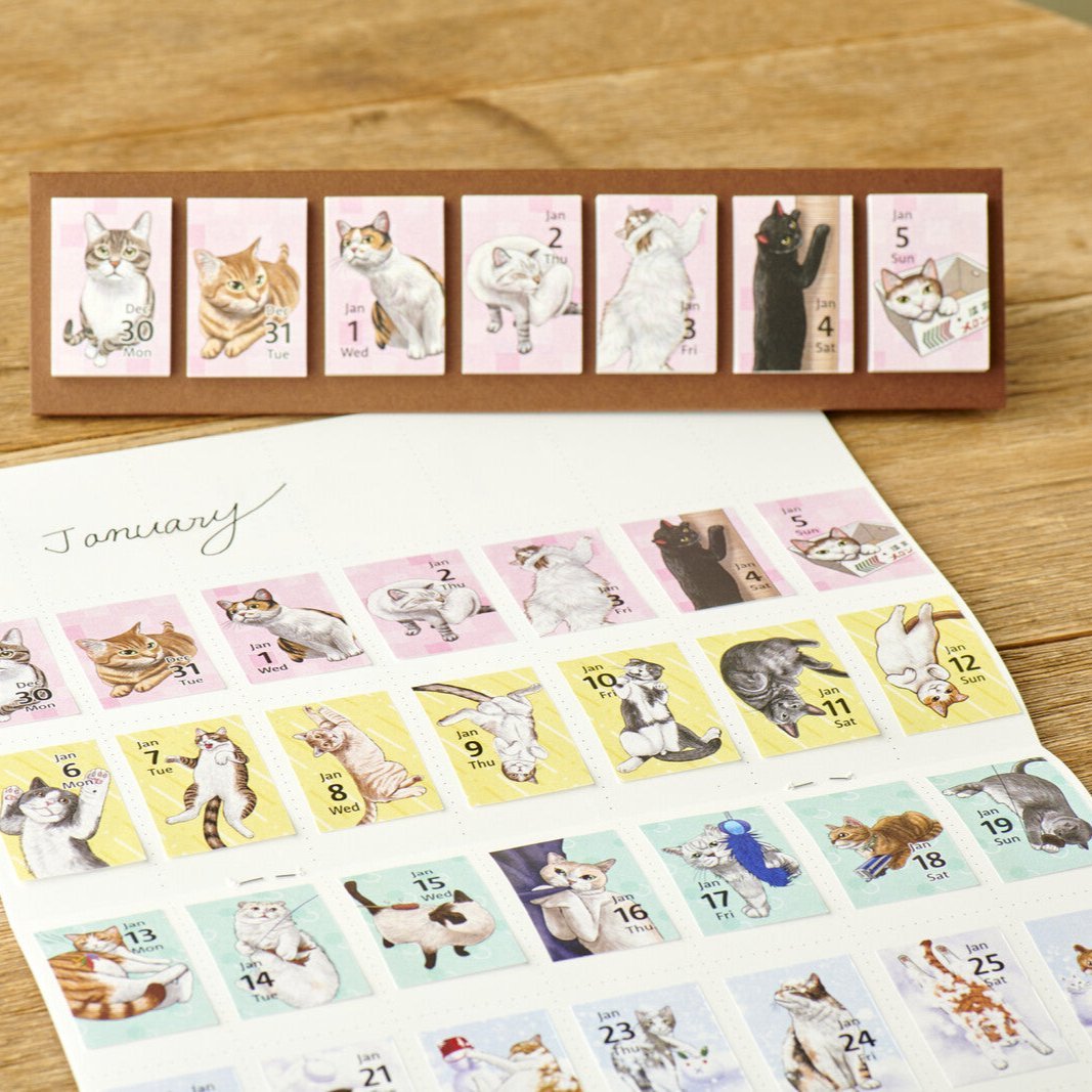Himekuri Calendar 2025 - Japanese Aesthetic Desktop Flip Calendar | Perfect for Home, Office & Gift Giving