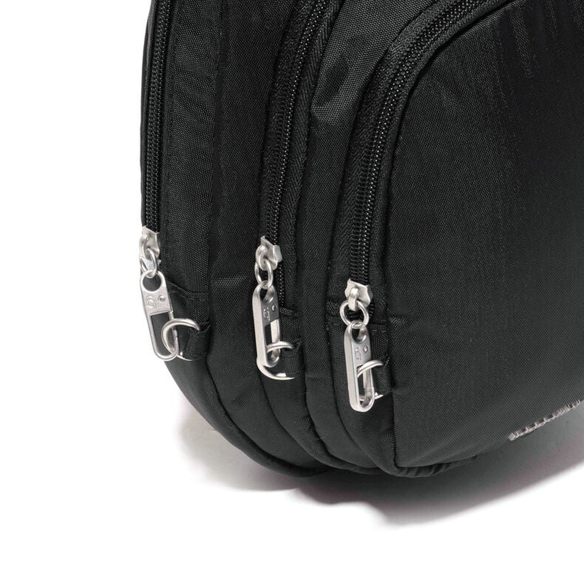 Baggallini Securtex Anti-Theft Triple Zip Sling Crossbody Bag - Secure Travel & Everyday Essentials Organizer for Women | Perfect for Commuting, Shopping & Vacation