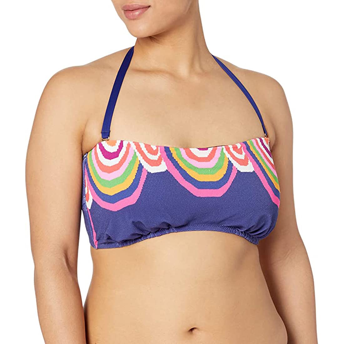 Trina Turk Women's Bandeau Hipster Bikini Swimsuit Top - Sexy Swimwear for Beach & Pool | Summer Vacation Essentials