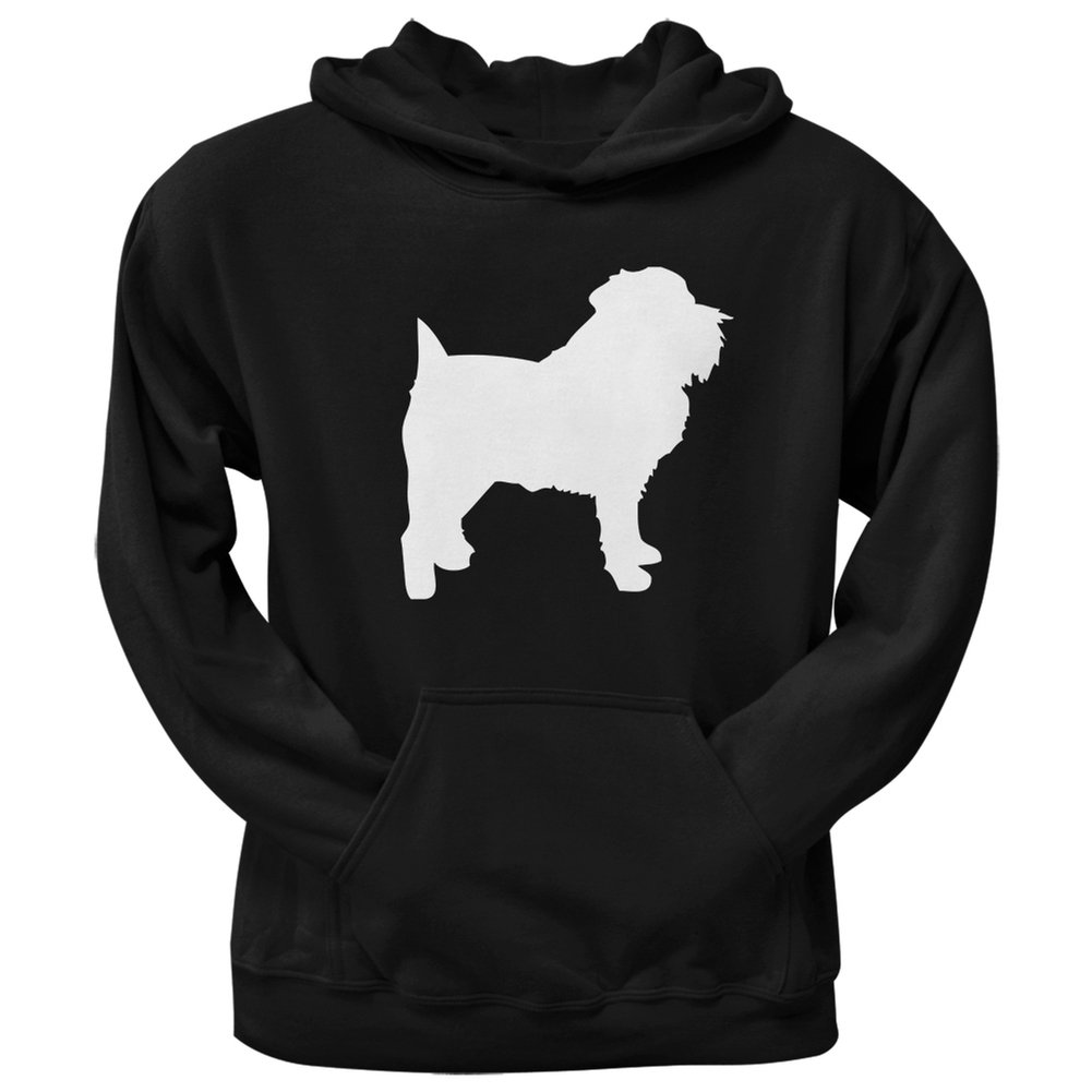 Brussels Griffon Silhouette Black Adult Hoodie - Soft Unisex Pullover Sweatshirt for Dog Lovers | Perfect for Casual Wear, Gifts & Pet-Themed Outfits