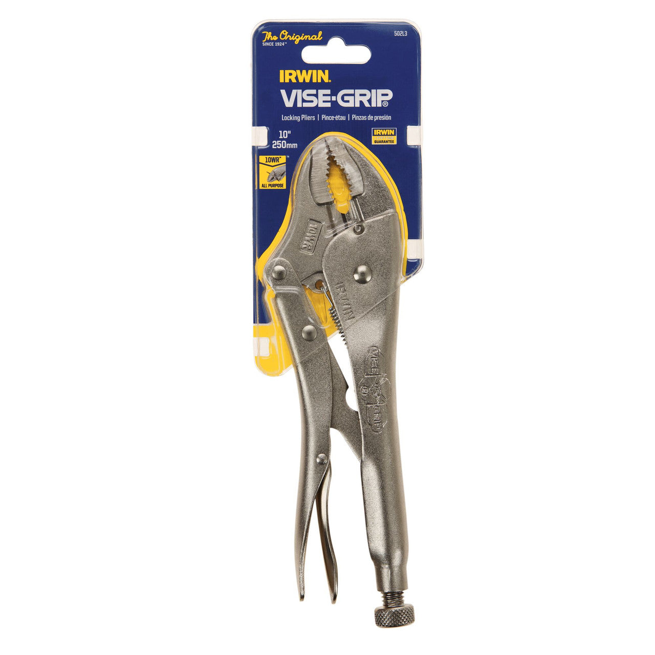 Irwin 502L3 Vise Grip 10-Inch Curved Jaw Locking Pliers - Heavy Duty Clamping Tool for Metalworking, Woodworking & DIY Projects
