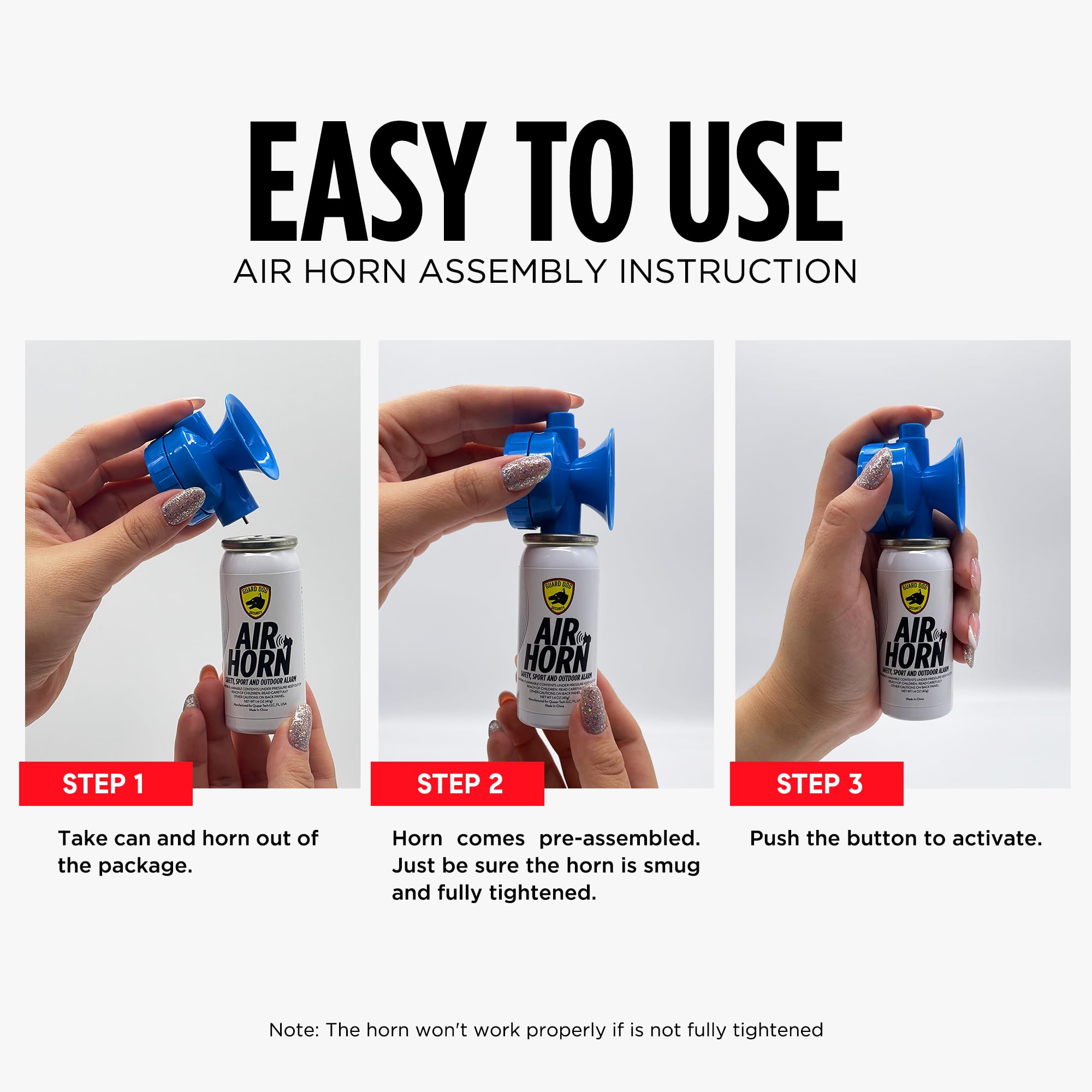GUARD DOG SECURITY Air Horn for Dogs – Powerful Dog Training Tool to Stop Barking, Jumping, Fighting & Chasing | Effective Coyote Deterrent & Safety Device | Perfect for Outdoor Adventures, Hiking & Home Protection