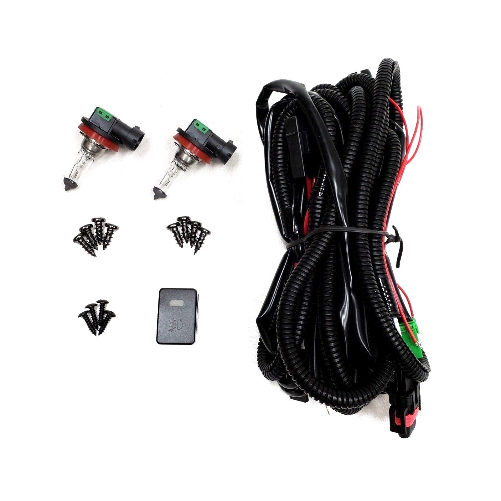 2018-2020 Toyota Sienna Fog Light Kit with Black Bezels, Wiring & Switch - Compatible with BASE/L/LE/SE/XLE/LIMITED Trims (Halogen Bulbs Included) - Perfect for Night Driving & Enhanced Visibility