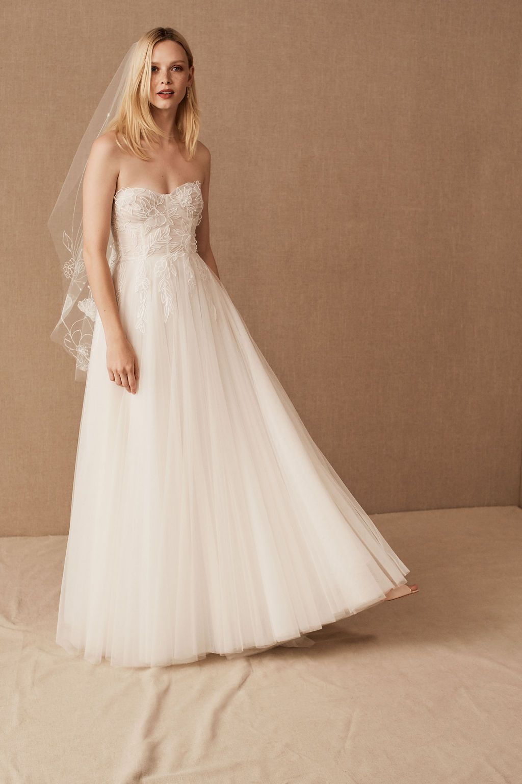 Jenny Yoo Jessilyn Wedding Gown - Elegant A-Line Bridal Dress with Lace Details for Church Ceremony & Formal Events
