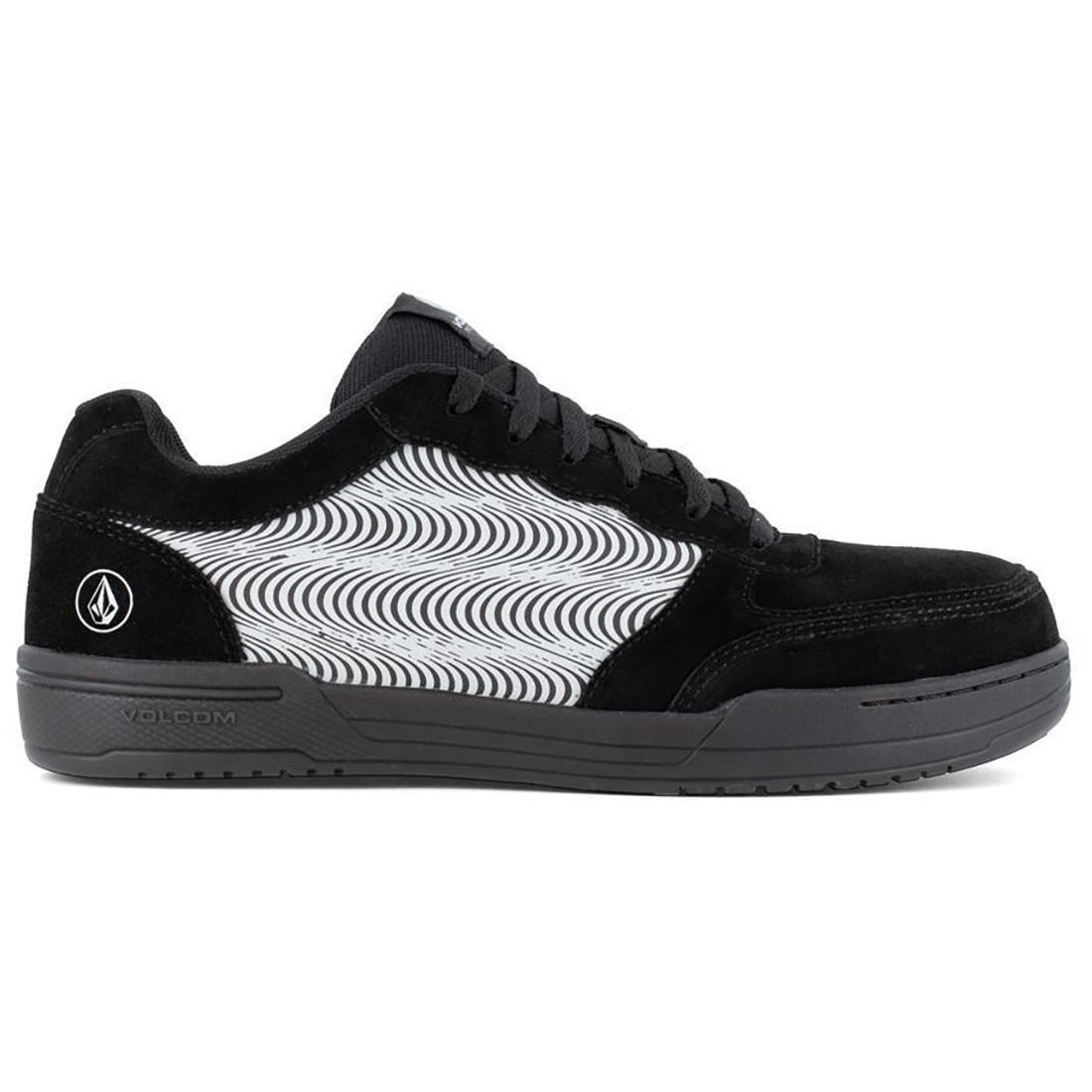 Hybrid Composite Toe Wedge Sole Work Boots for Men - Black & Grey Safety Shoes for Construction, Warehouse & Outdoor Work