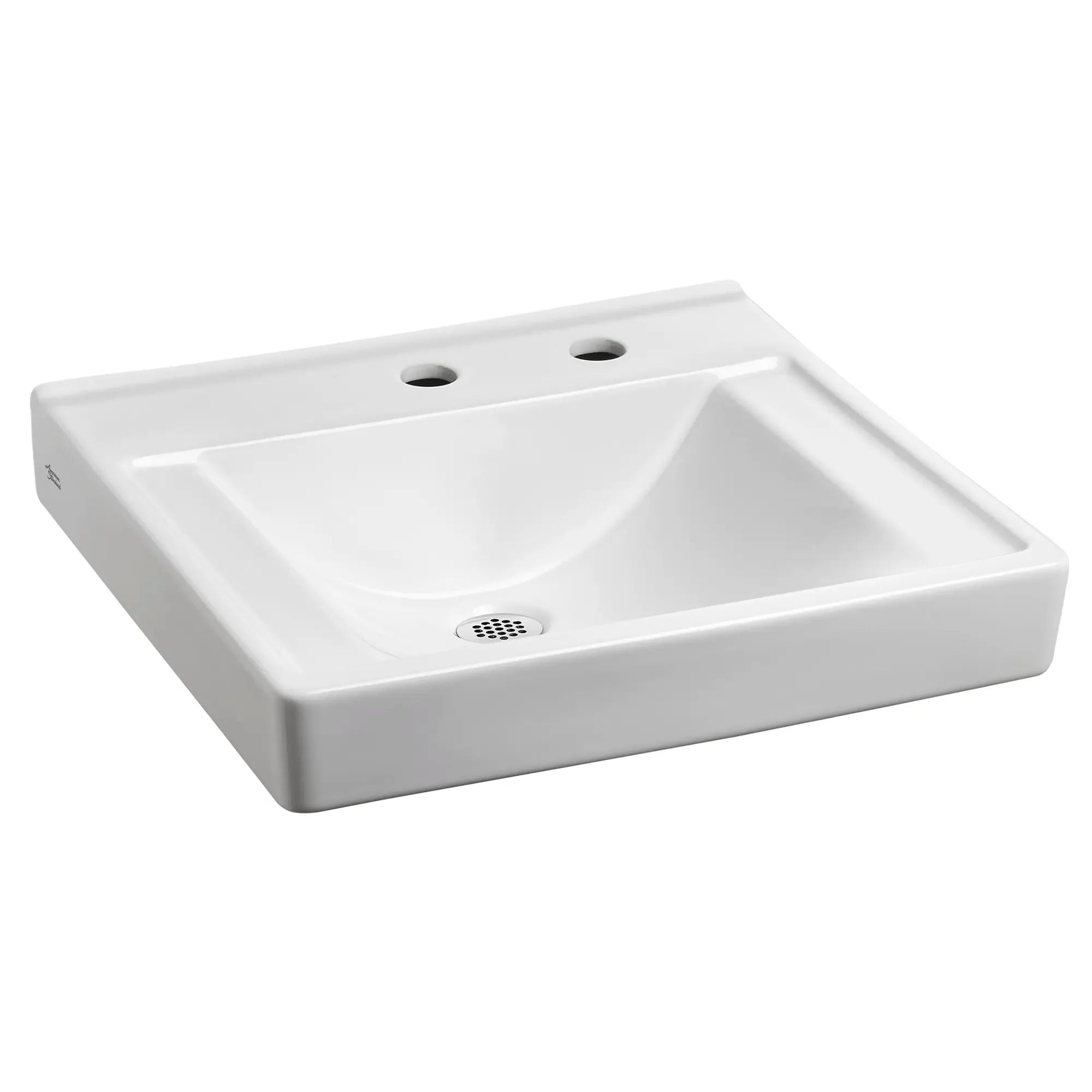 Decorum® Wall Mount EverClean® Bathroom Sink with Center Drain Hole & Optional Right Side Hole - Perfect for Small Bathrooms, Powder Rooms, and Modern Vanity Installations