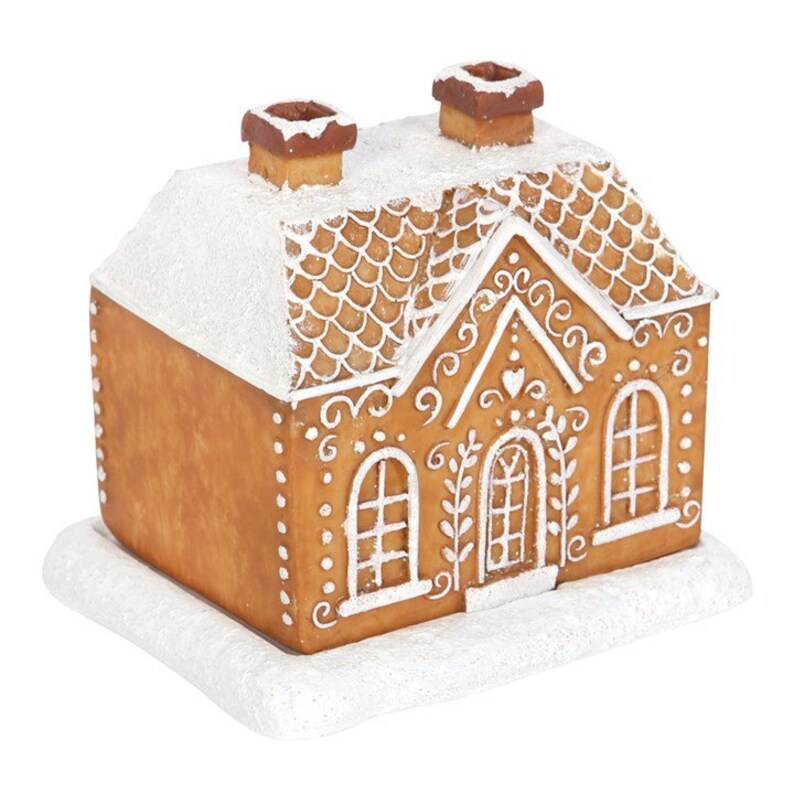 Gingerbread House Incense Burner - Handmade Ceramic Aromatherapy Diffuser for Christmas & Holiday Decor | Perfect for Home, Office & Gifts